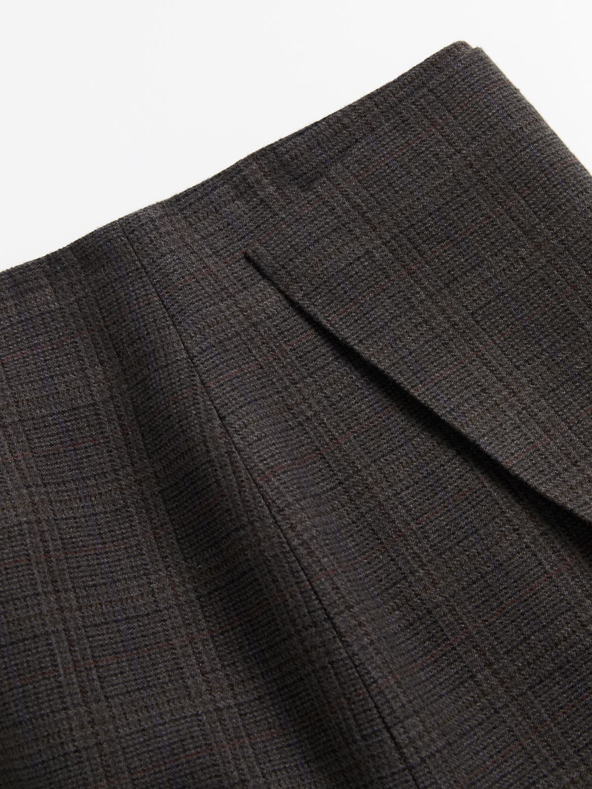 Ruffled Check Midi Skirt - 4