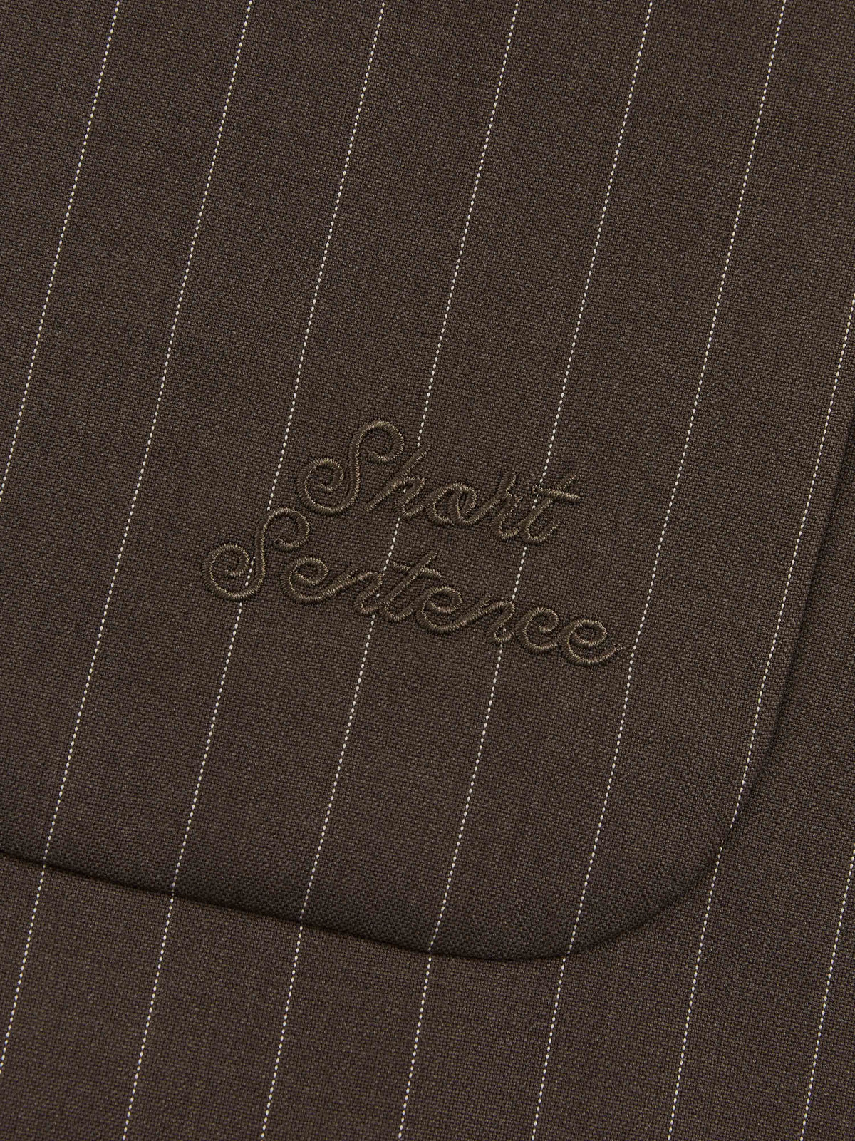 Oversized Blazer with Striped Sleeves - 6