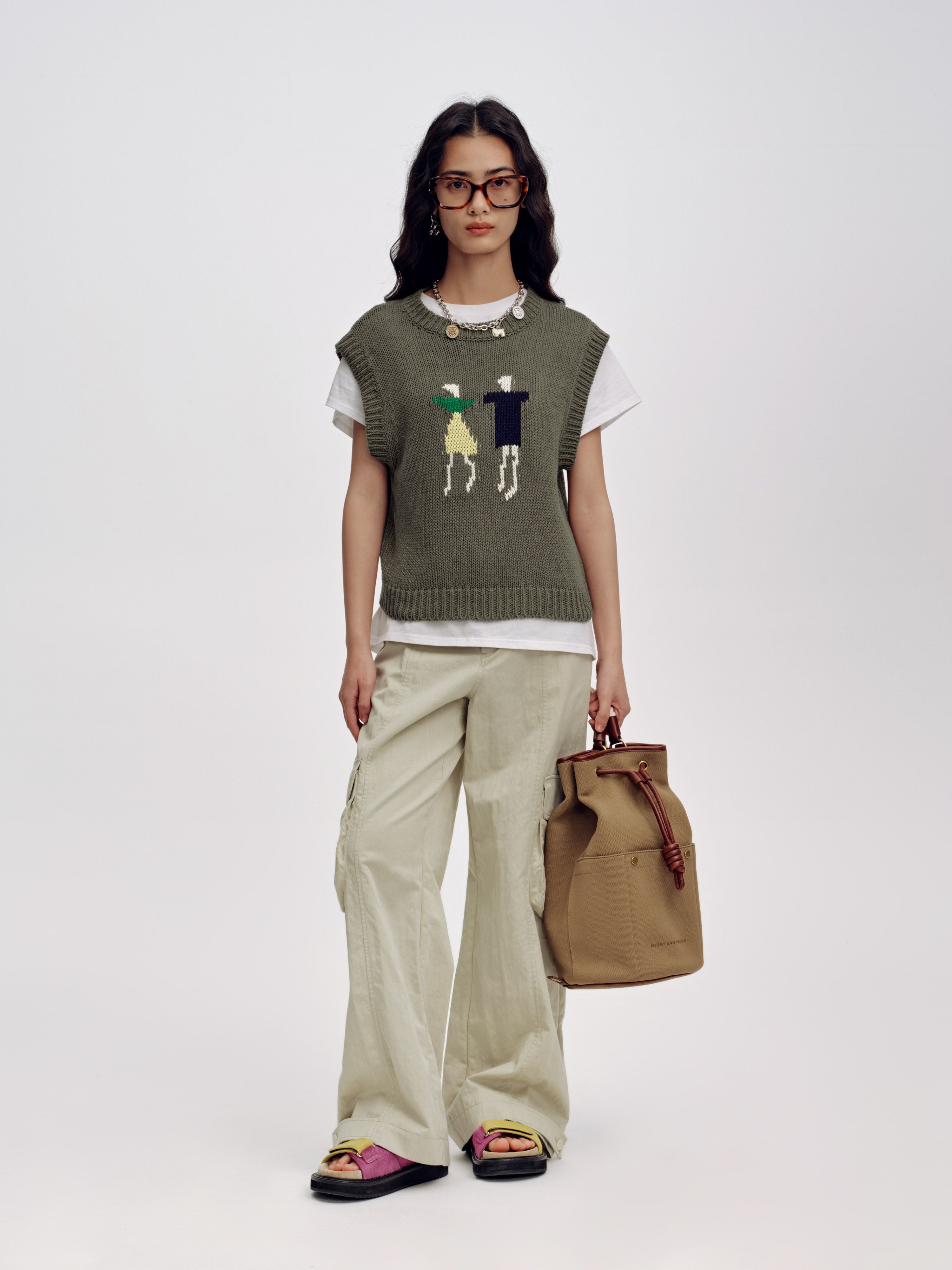 Distressed Washed Cargo Trousers - 2