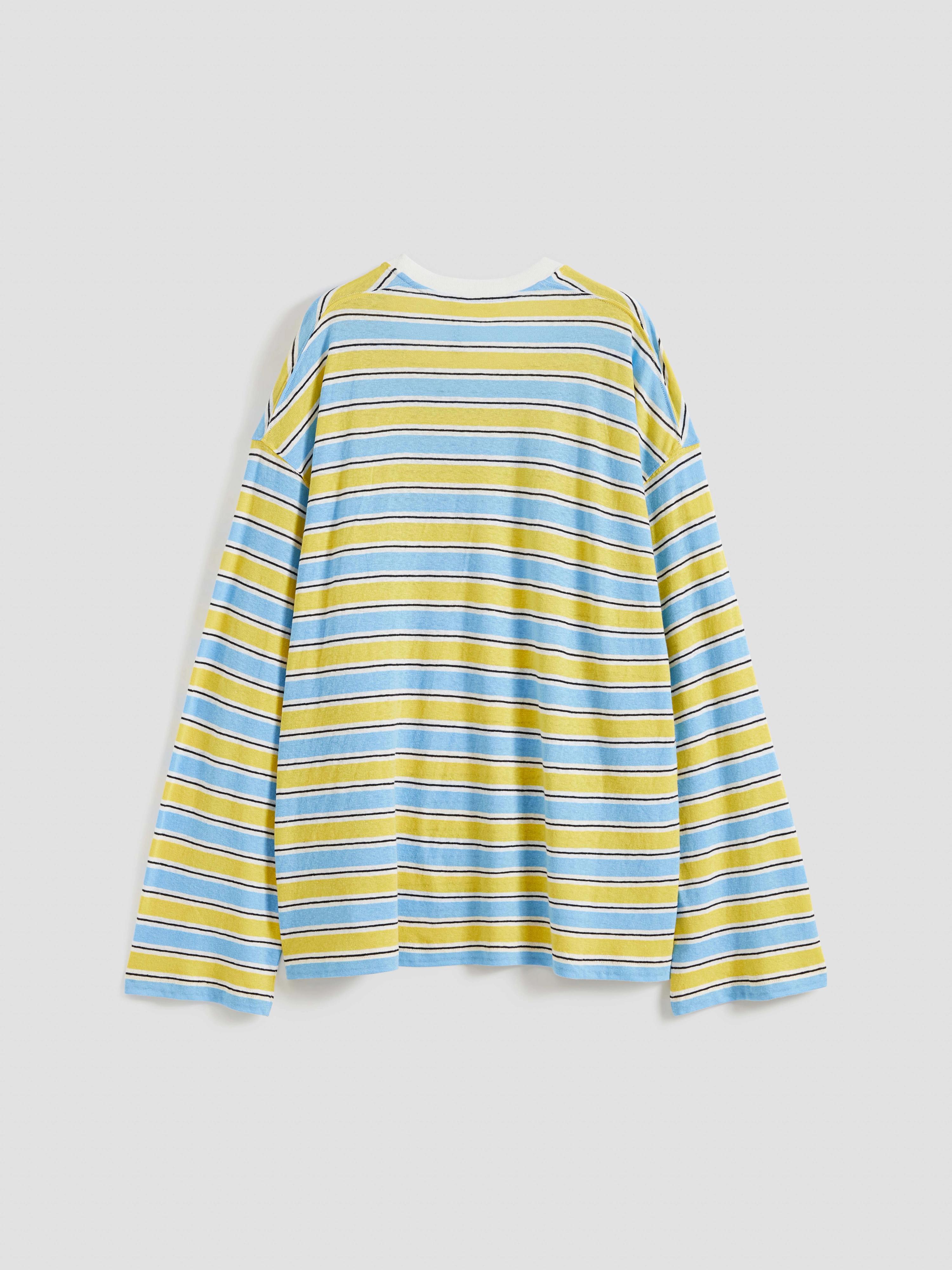 Cotton Linen Stripe Tee - 8