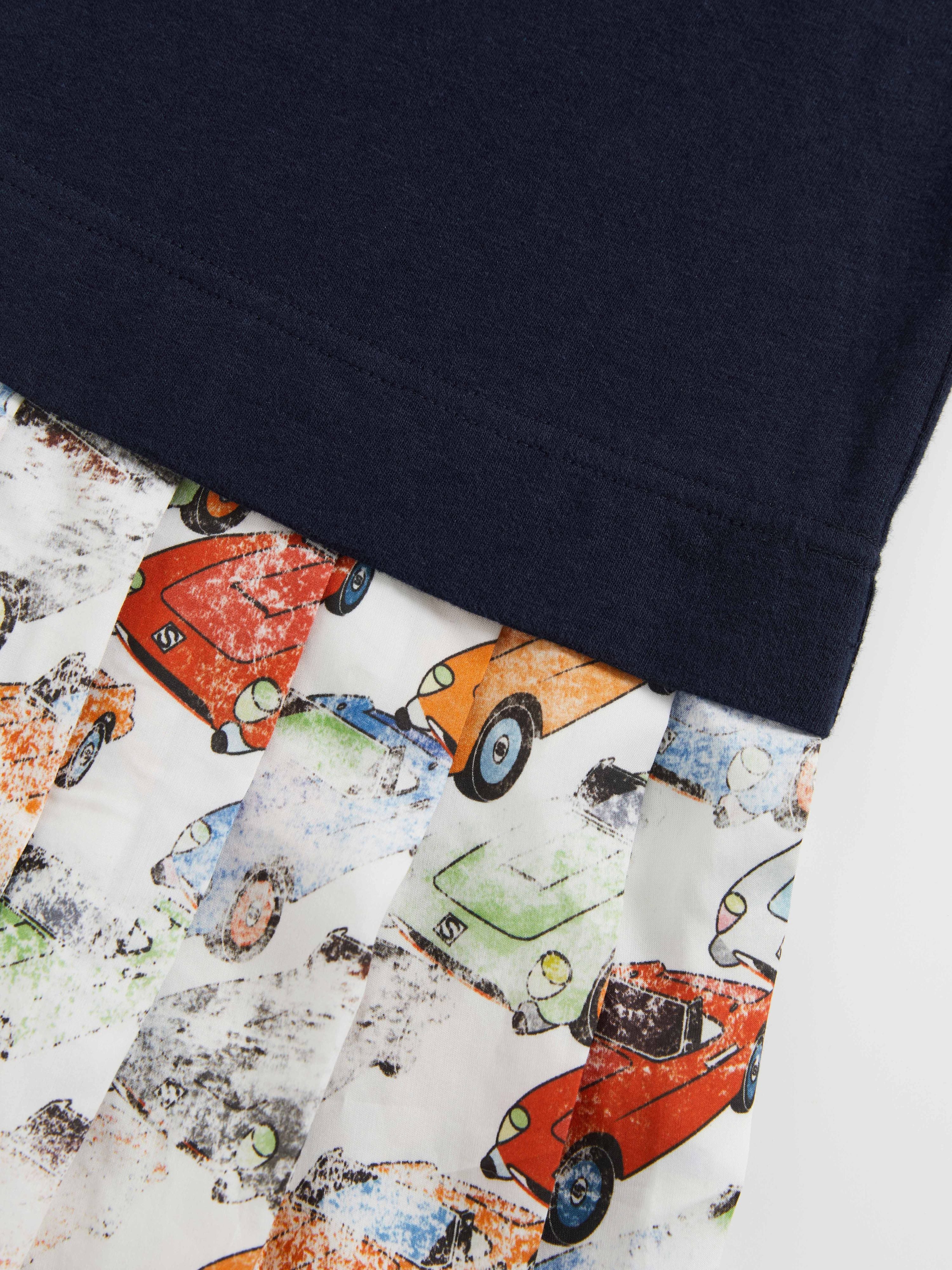 Car‑Print Paneled Dress - 5
