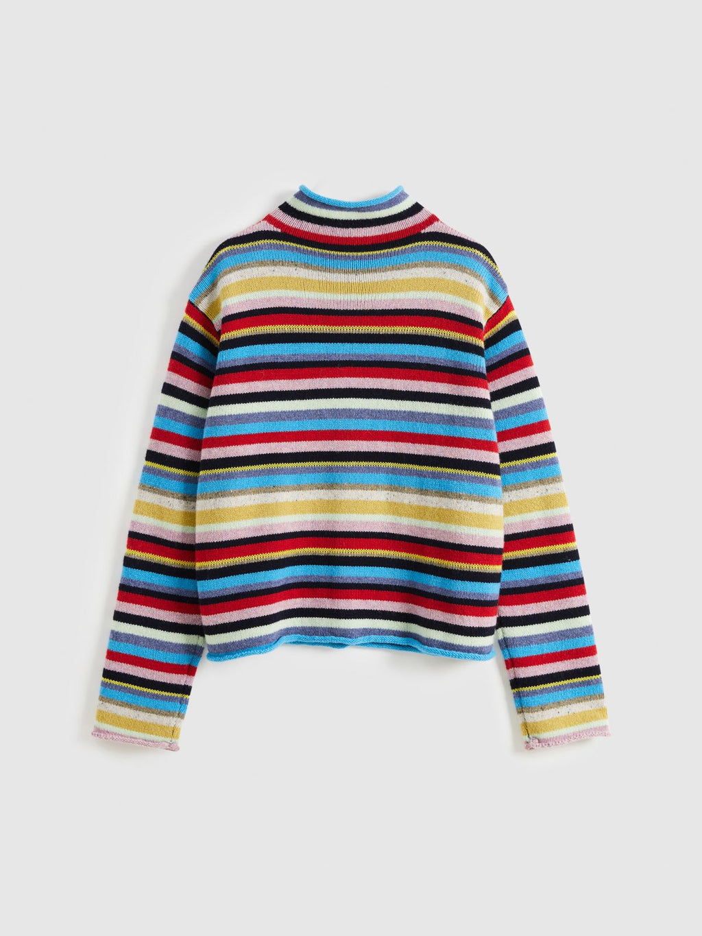 Colorful Striped Multi-Button Cardigan - 7