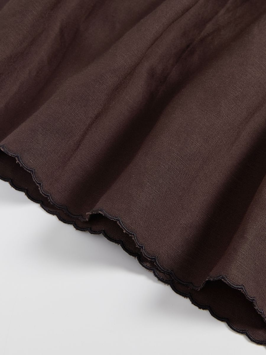 Floral Applique Embroidered Maxi Skirt - 6