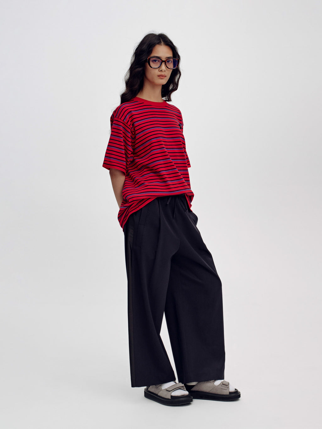 Patchwork Baggy Tapered Trousers - 3