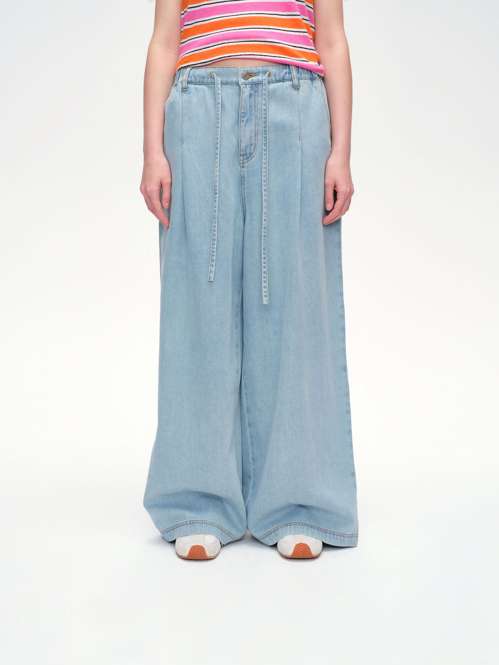 Drawstring Tencel Denim Jeans - 1
