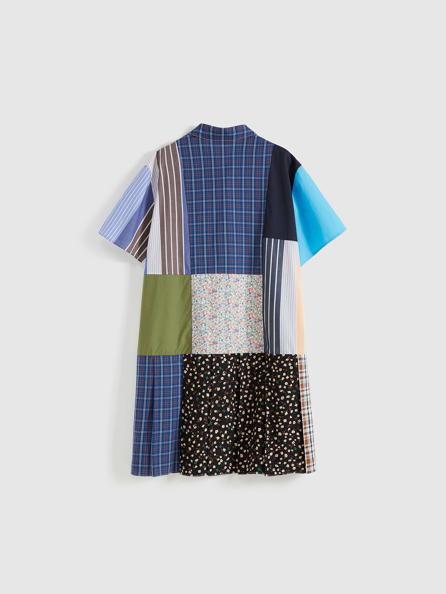 Color-blocked Short-sleeve Shirtdress - 10