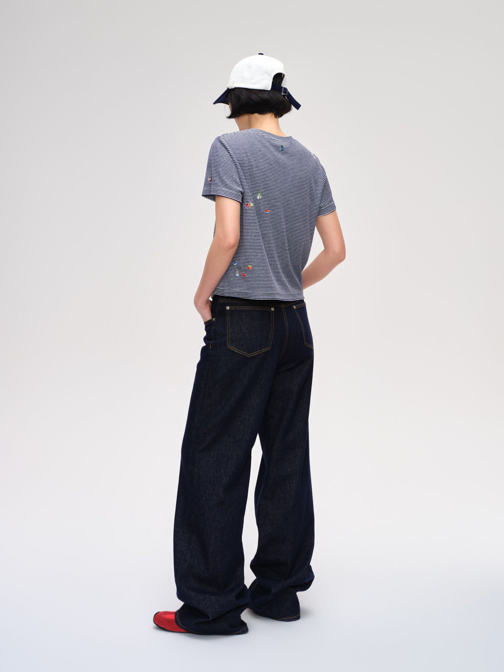 Wide Cuffed Indigo Jeans - 3