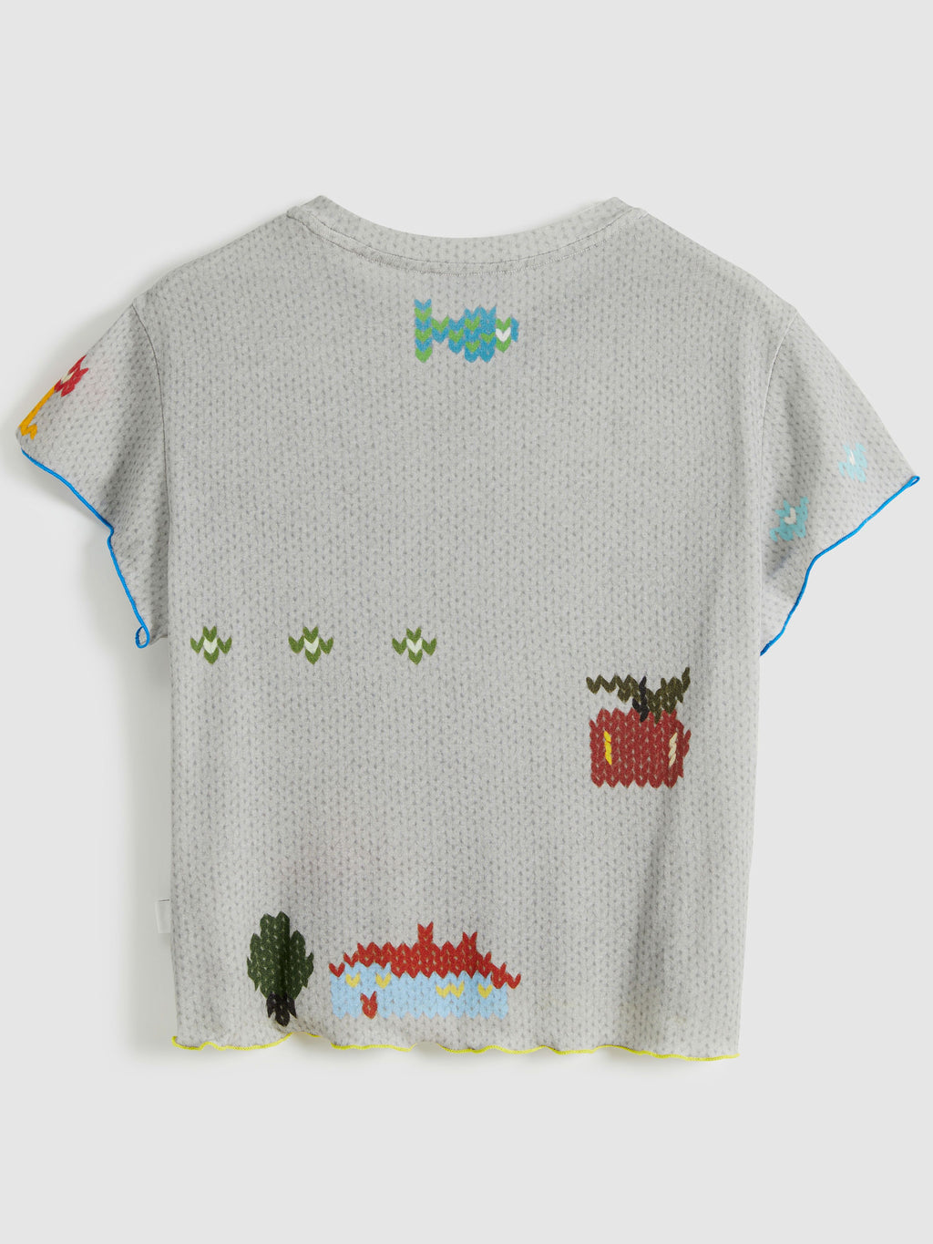 Faux Sweater Print Slim-Fit T-Shirt - 5