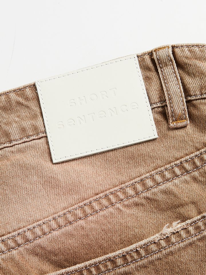 Distressed Washed Low-Rise Bootcut Jeans - 8