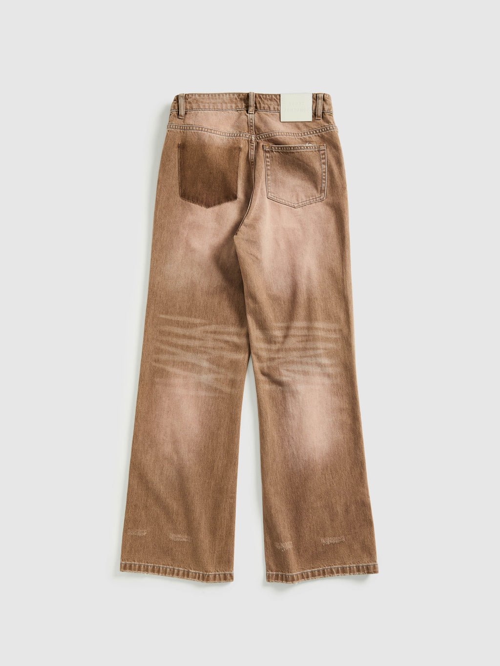 Distressed Washed Low-Rise Bootcut Jeans - 10
