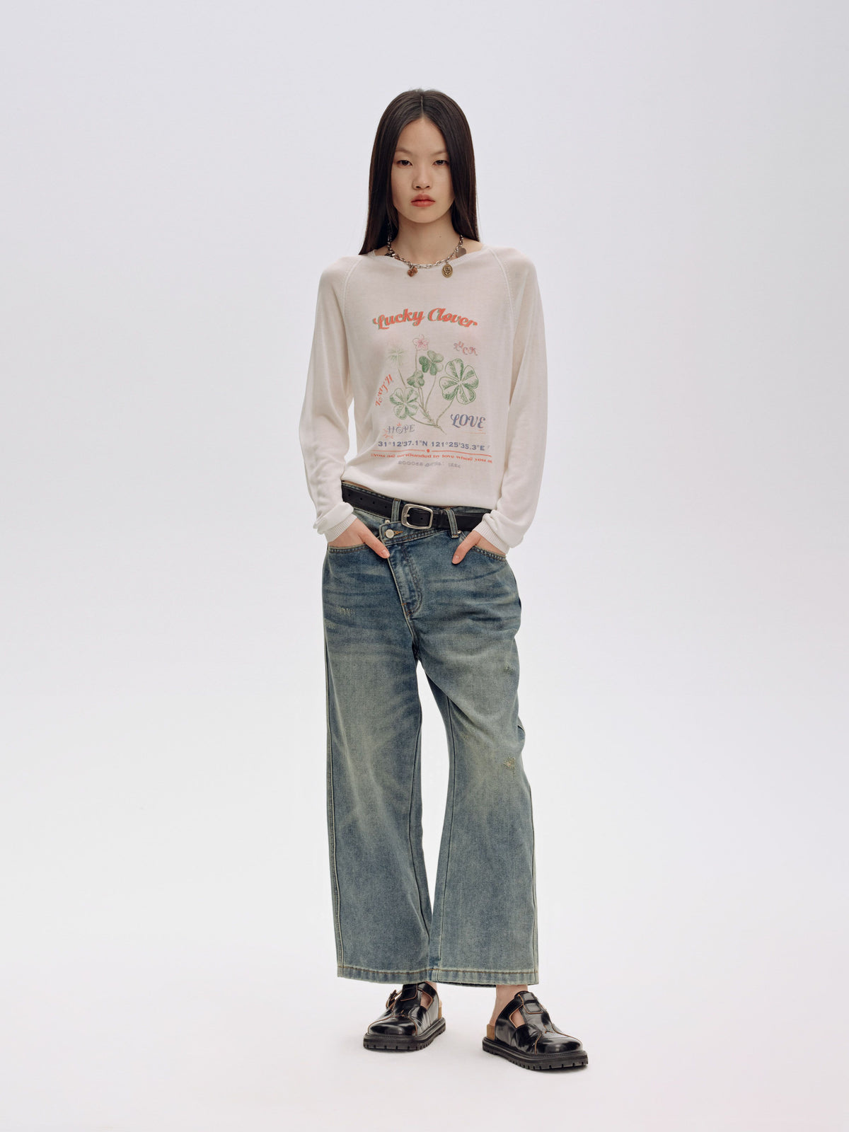 Cupro Print Long-Sleeve Sweater - 2