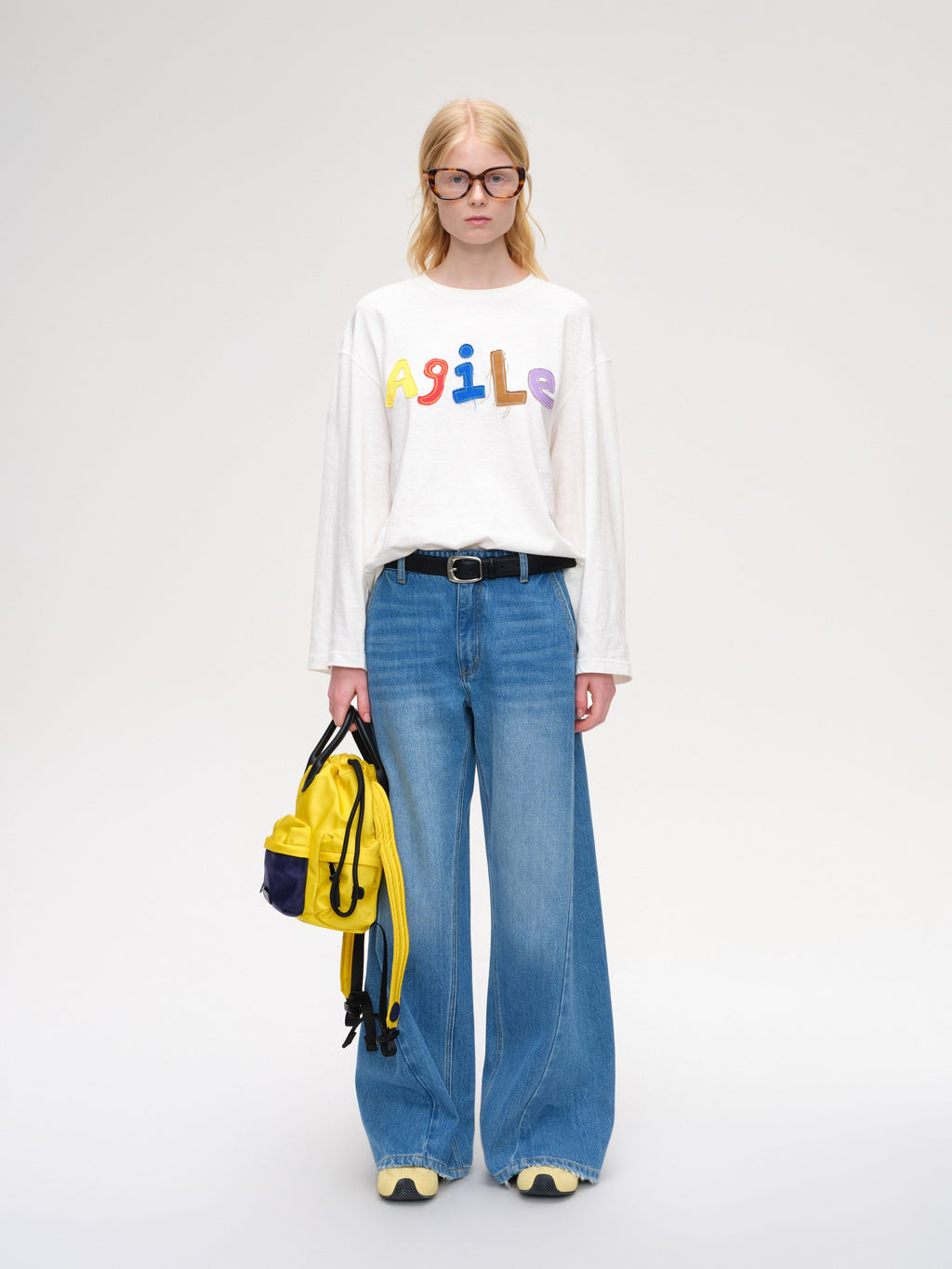 Alphabet Applique Long Sleeve Tee - 1