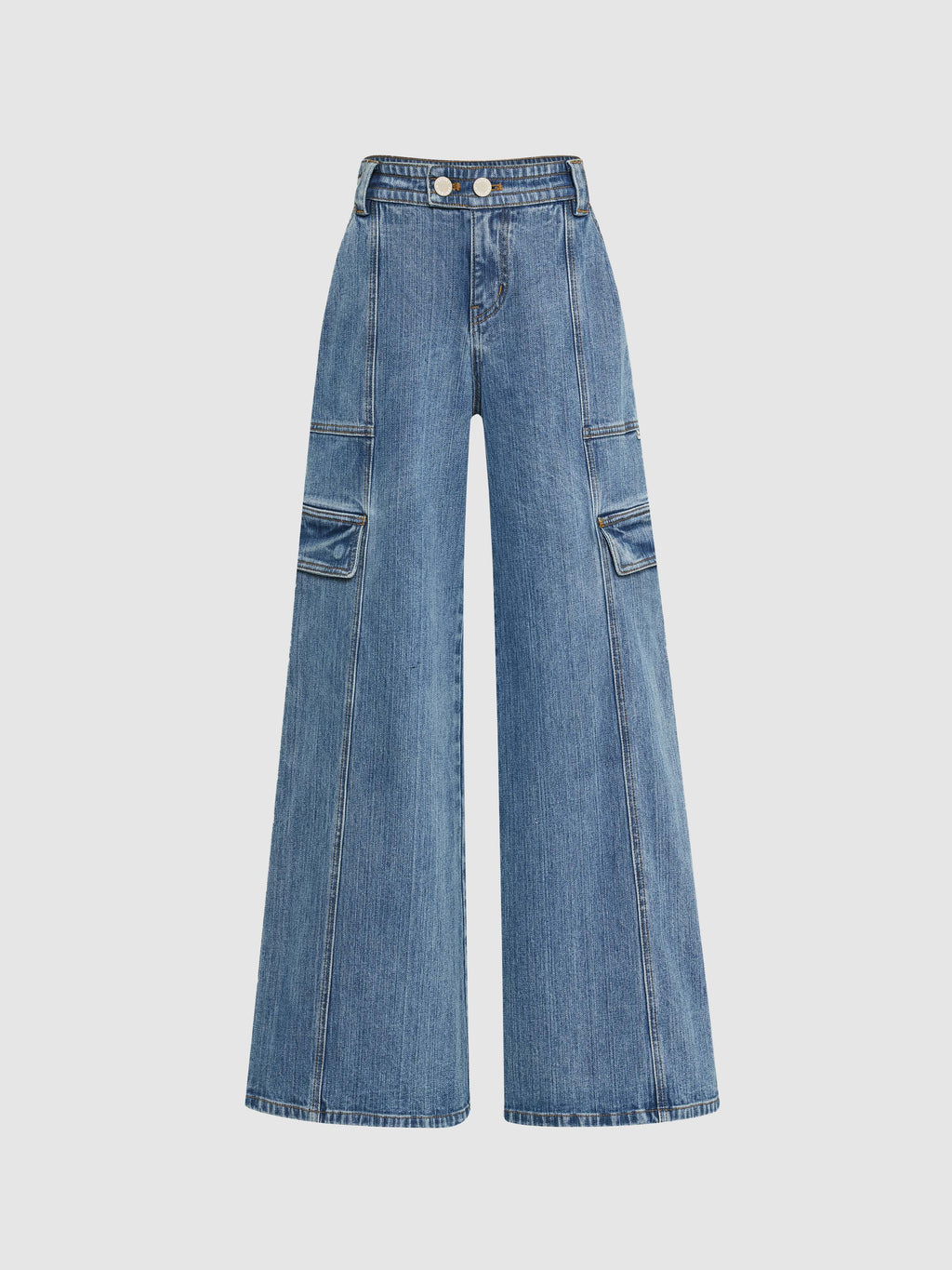 Wide-Leg Workwear Jeans - 6