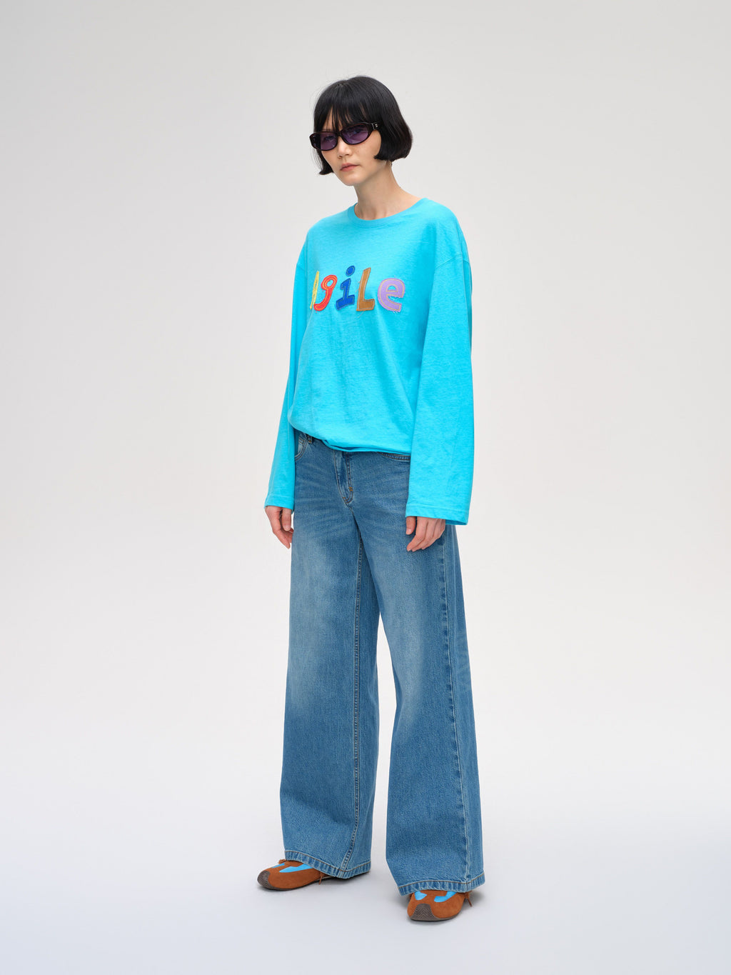 Alphabet Applique Long Sleeve Tee - 2
