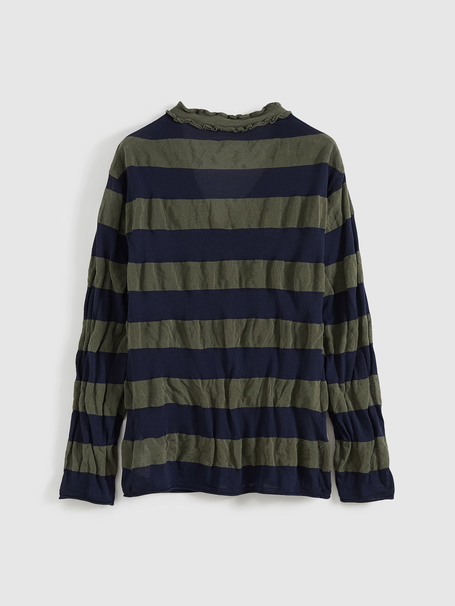 Crinkle Striped Cardigan - 7