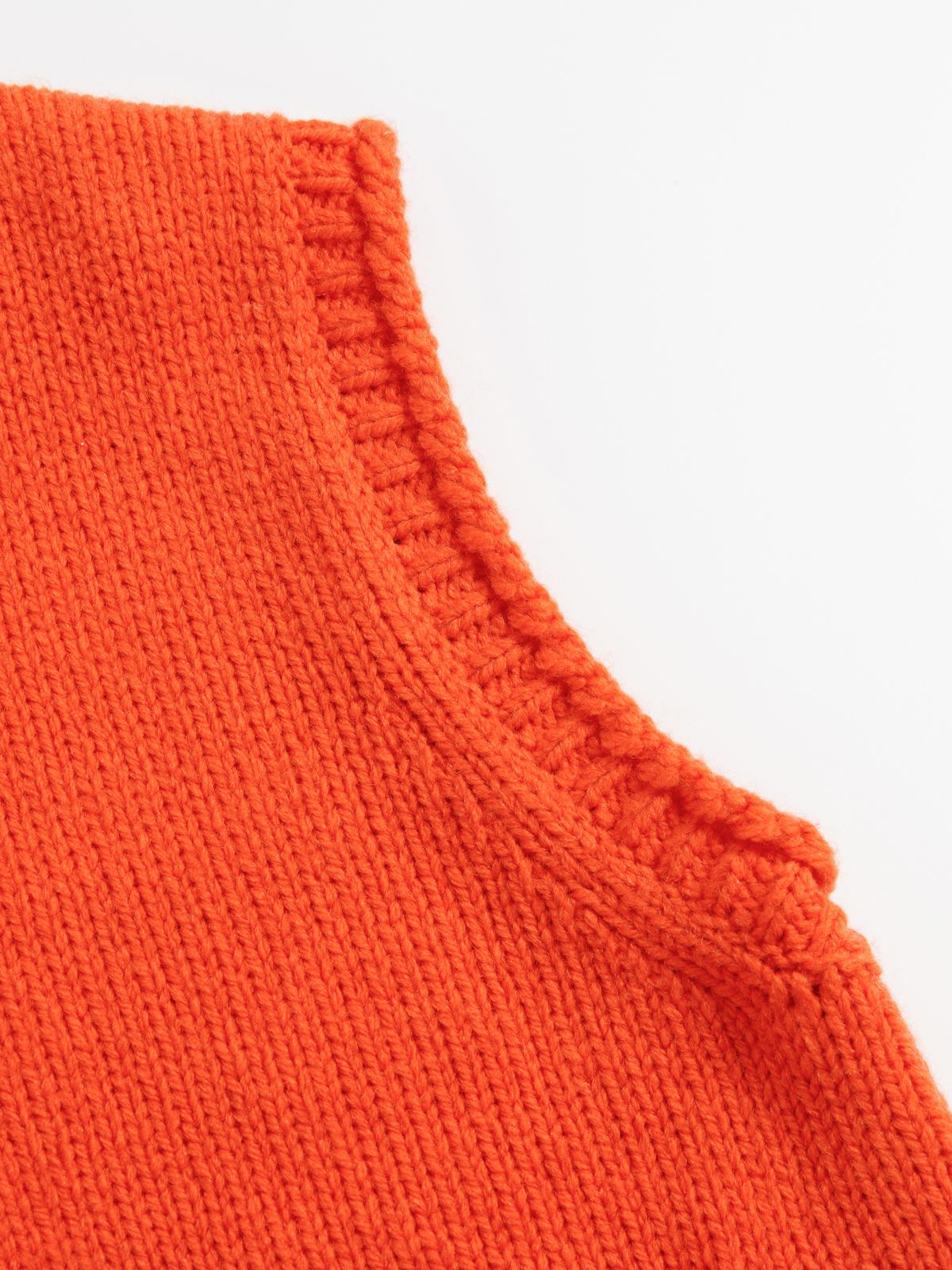 Chunky Knit Crew Neck Vest - 5