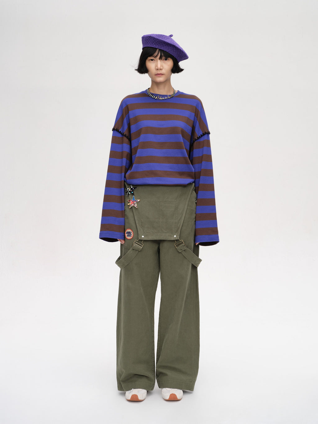 Embroidered Striped T‑Shirt - 2