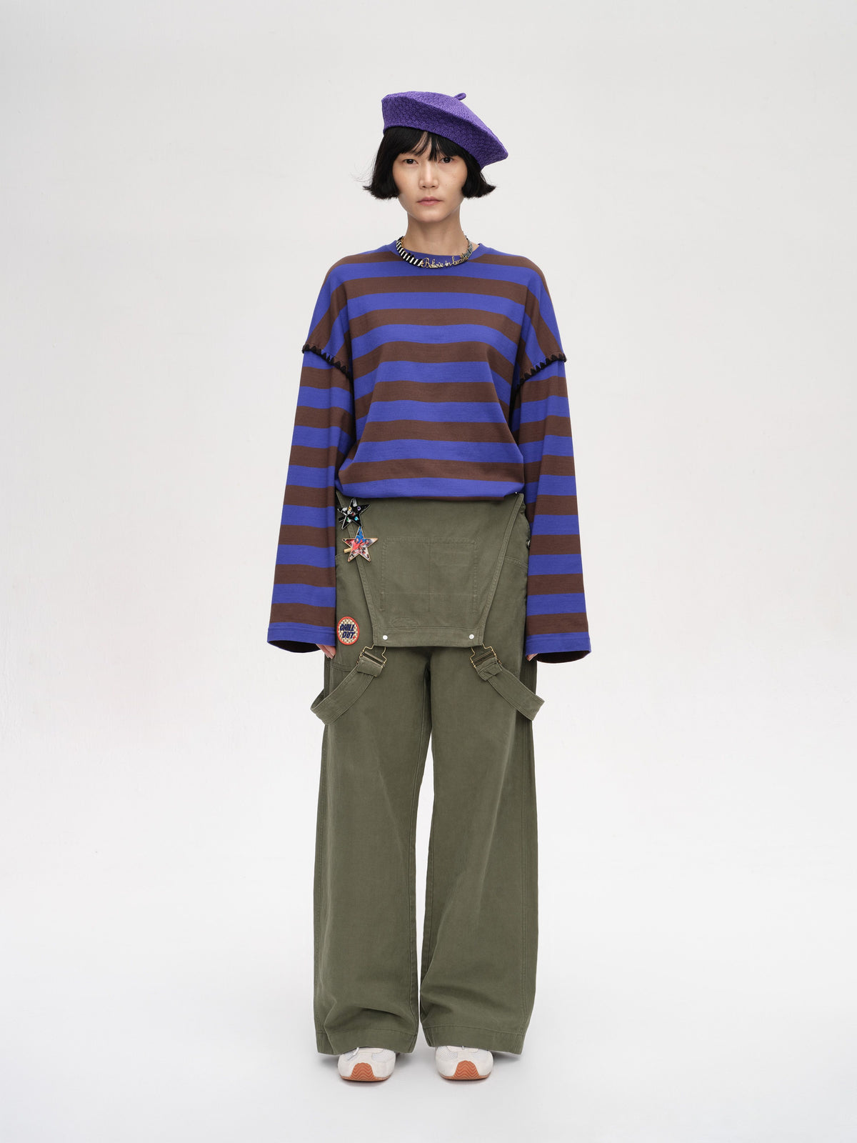 Embroidered Striped T‑Shirt - 2