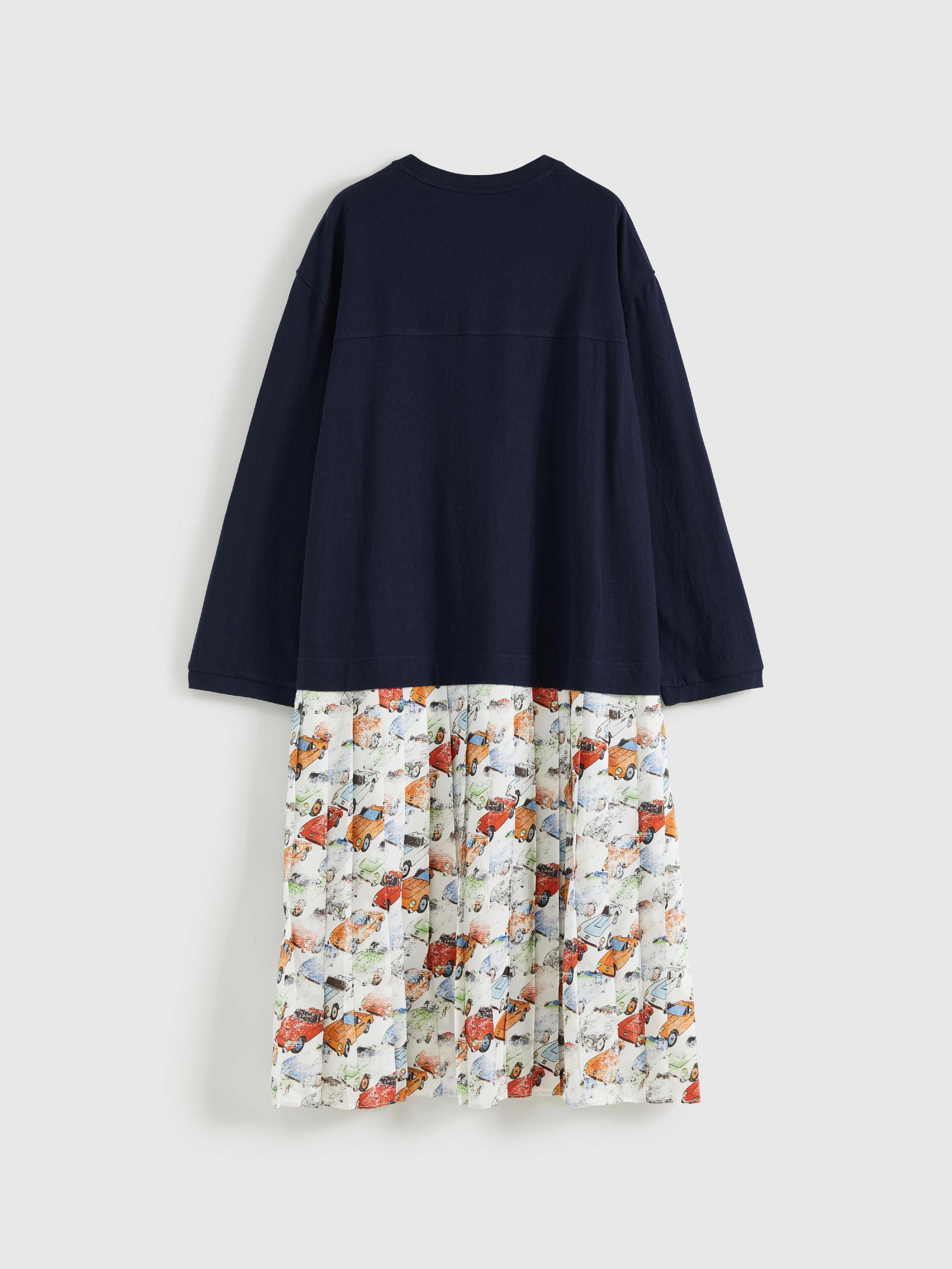 Car‑Print Paneled Dress - 9