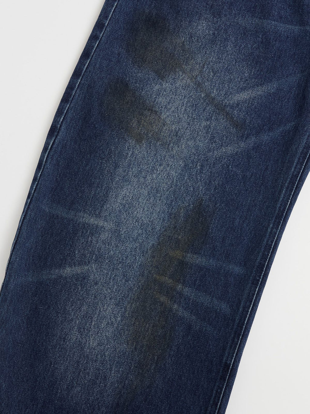 Curved Hem Denim Trousers - 8