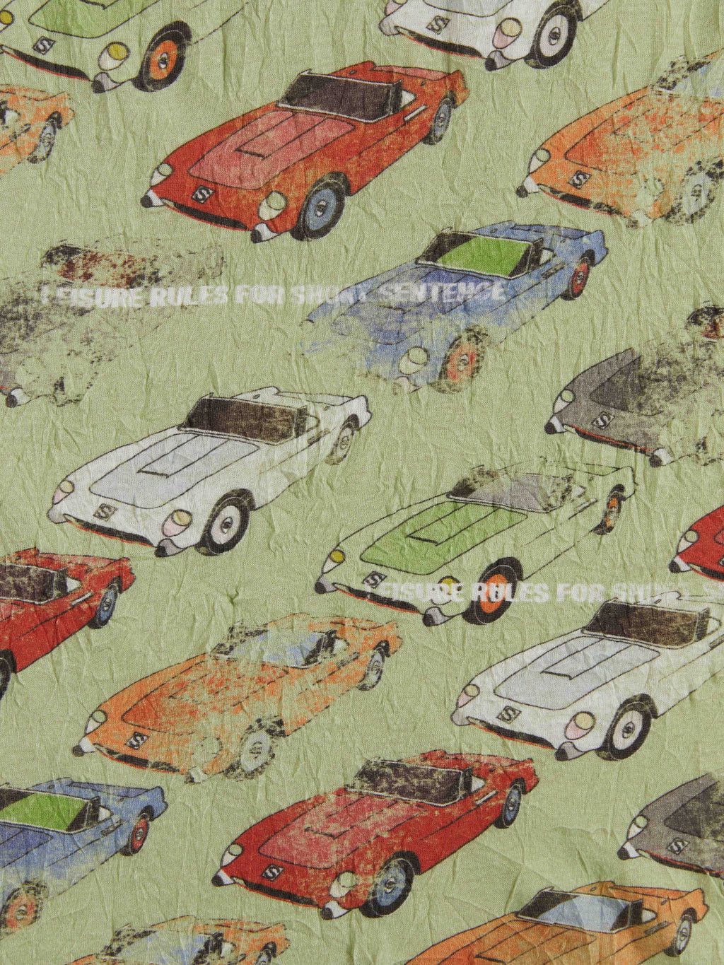 Crinkled Car‑Print Skirt - 7