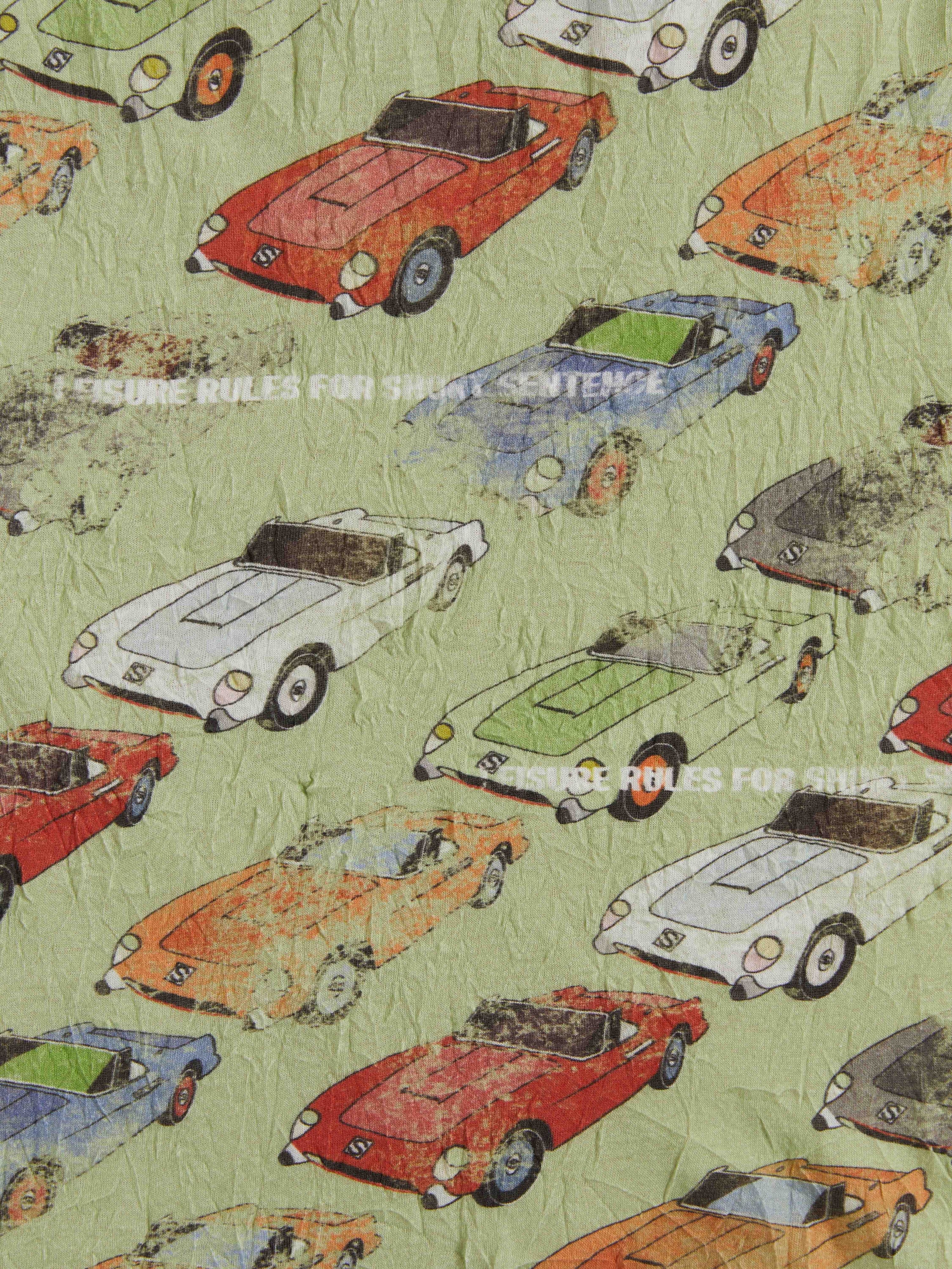 Crinkled Car‑Print Skirt - 7