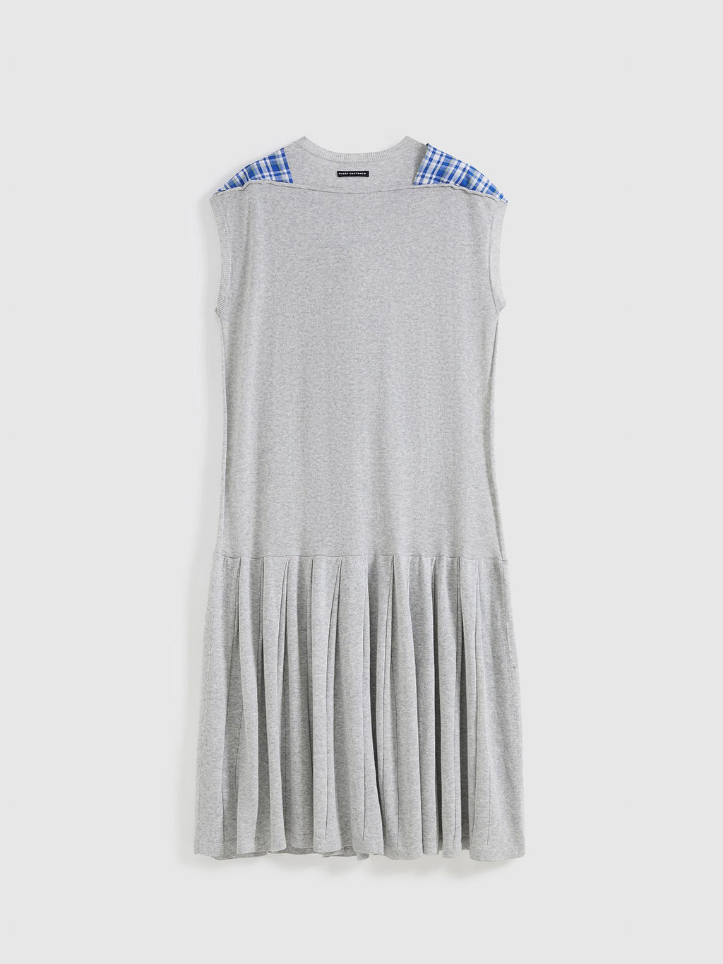 Shawl Collar Sleeveless Knit Dress - 8