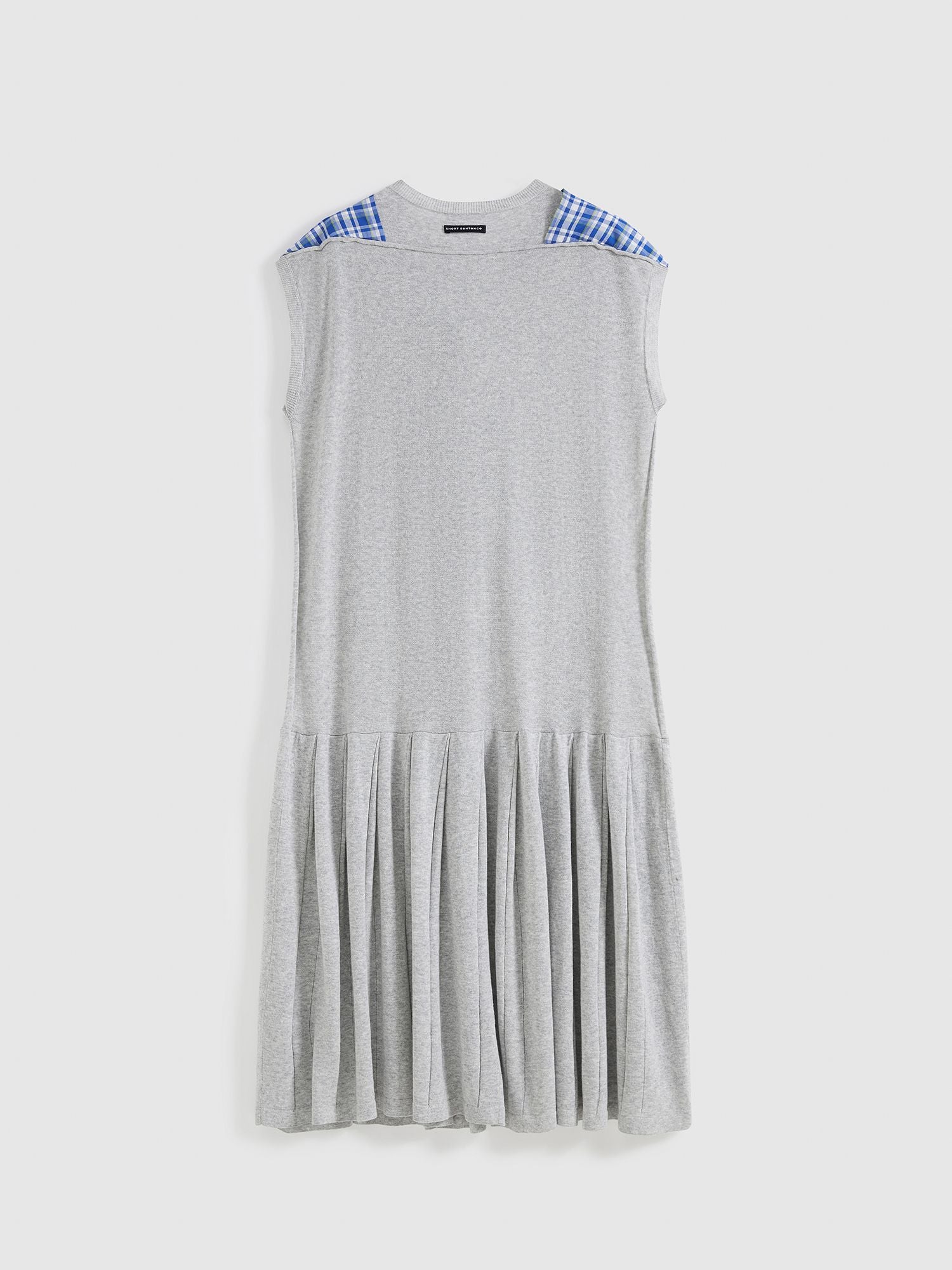 Shawl Collar Sleeveless Knit Dress - 8
