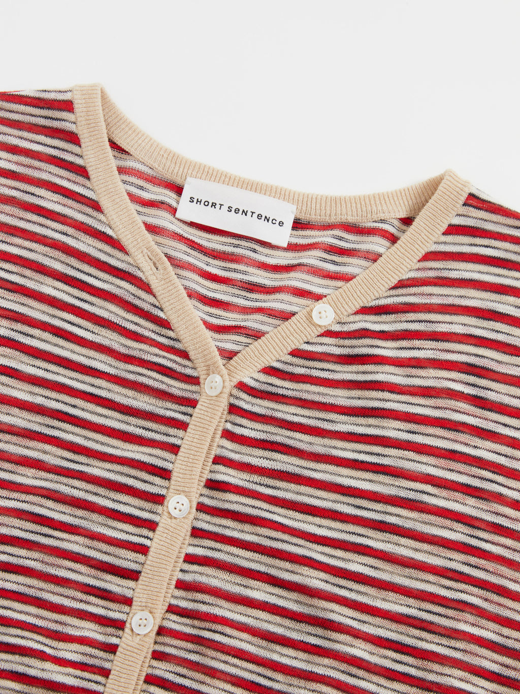Adjustable Placket Striped Knit Cardigan - 5