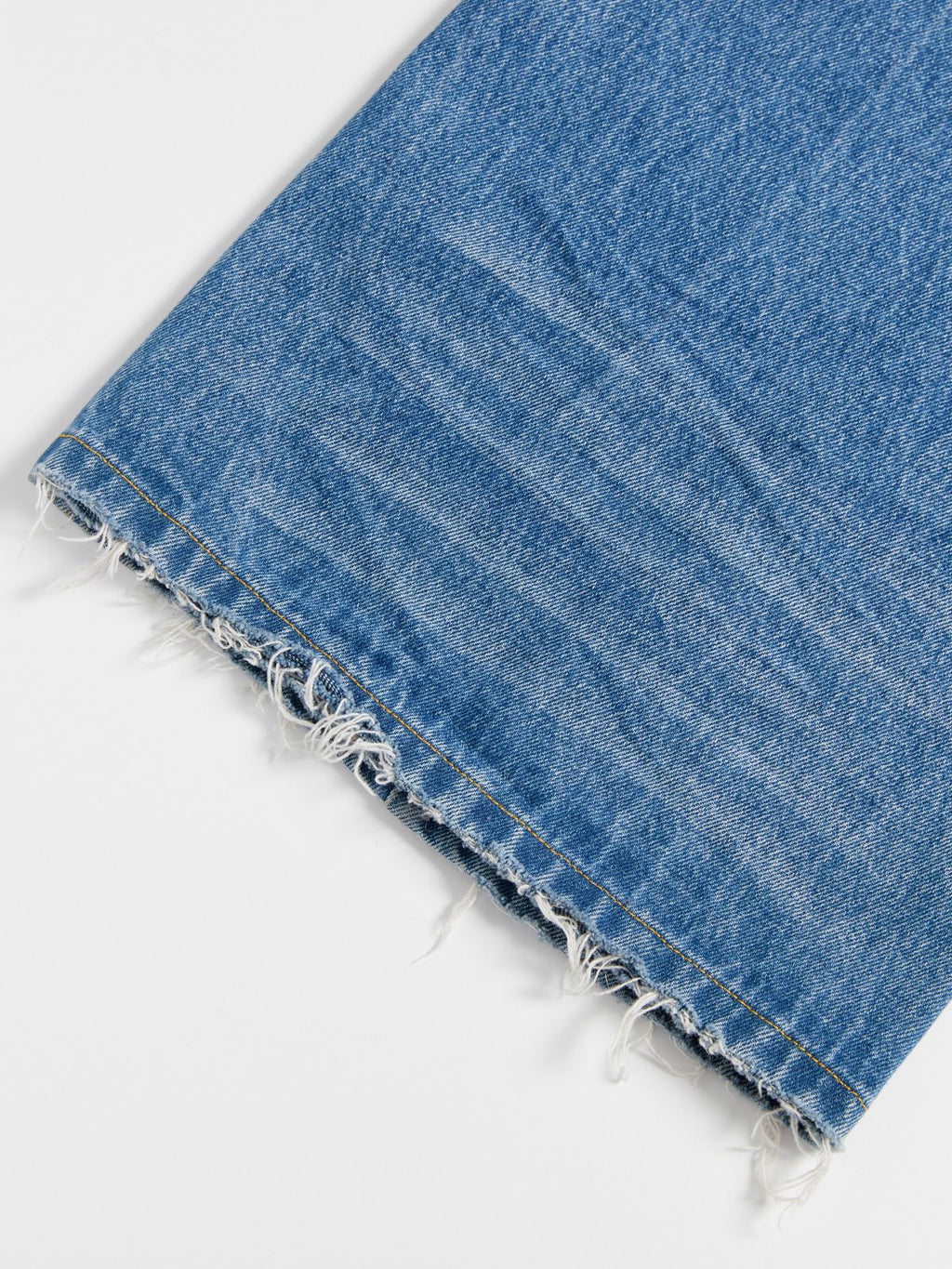 Diagonal Seam High-Waist Wide-Leg Jeans - 6