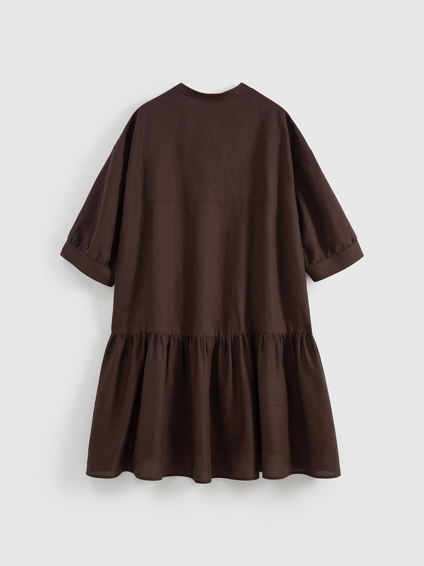 Beaded Lace-Up Loose Dress - 8