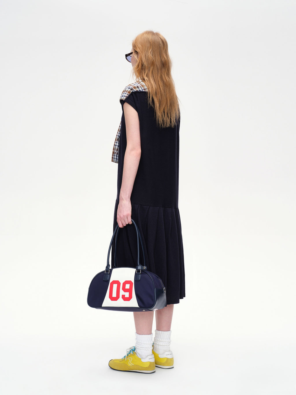 Shawl Collar Sleeveless Knit Dress - 4
