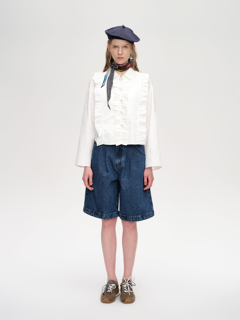 Wrinkled Button-Up Shirt - 3