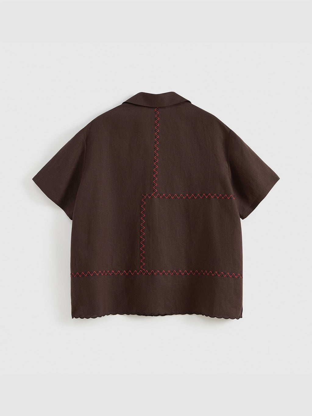 Floral Applique Embroidered Shirt - 7