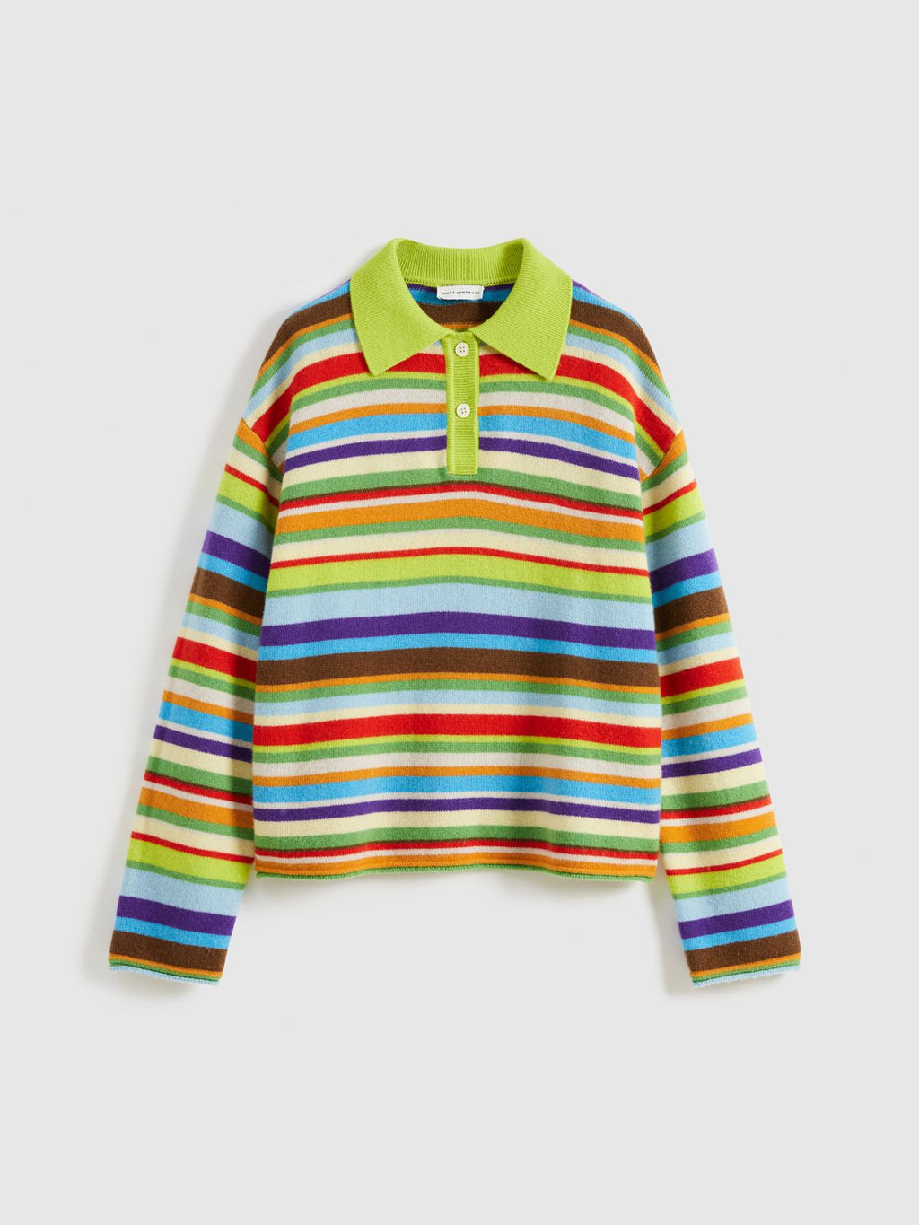 Rainbow Stripe Polo Sweater - 6