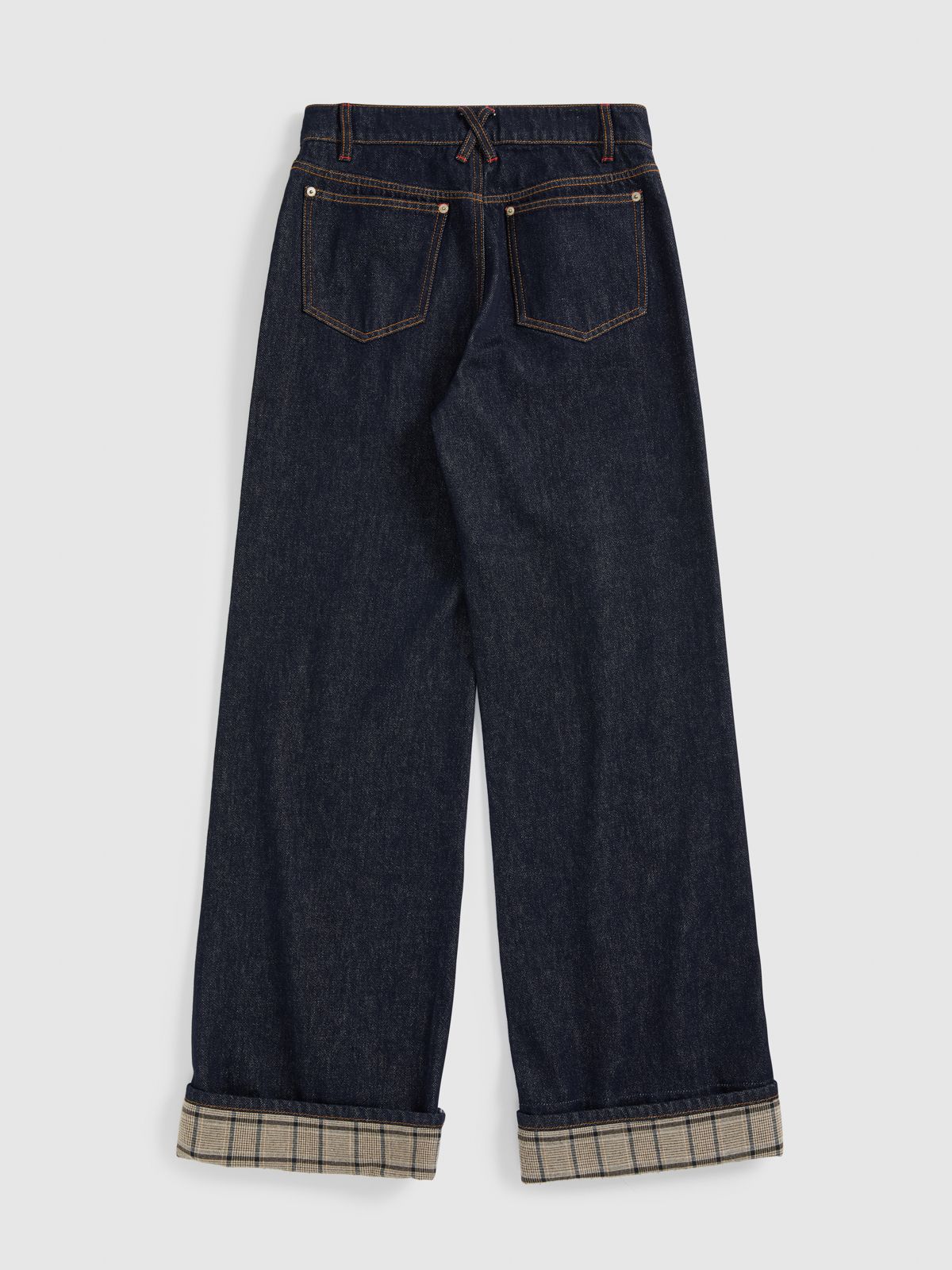 Wide Cuffed Indigo Jeans - 8
