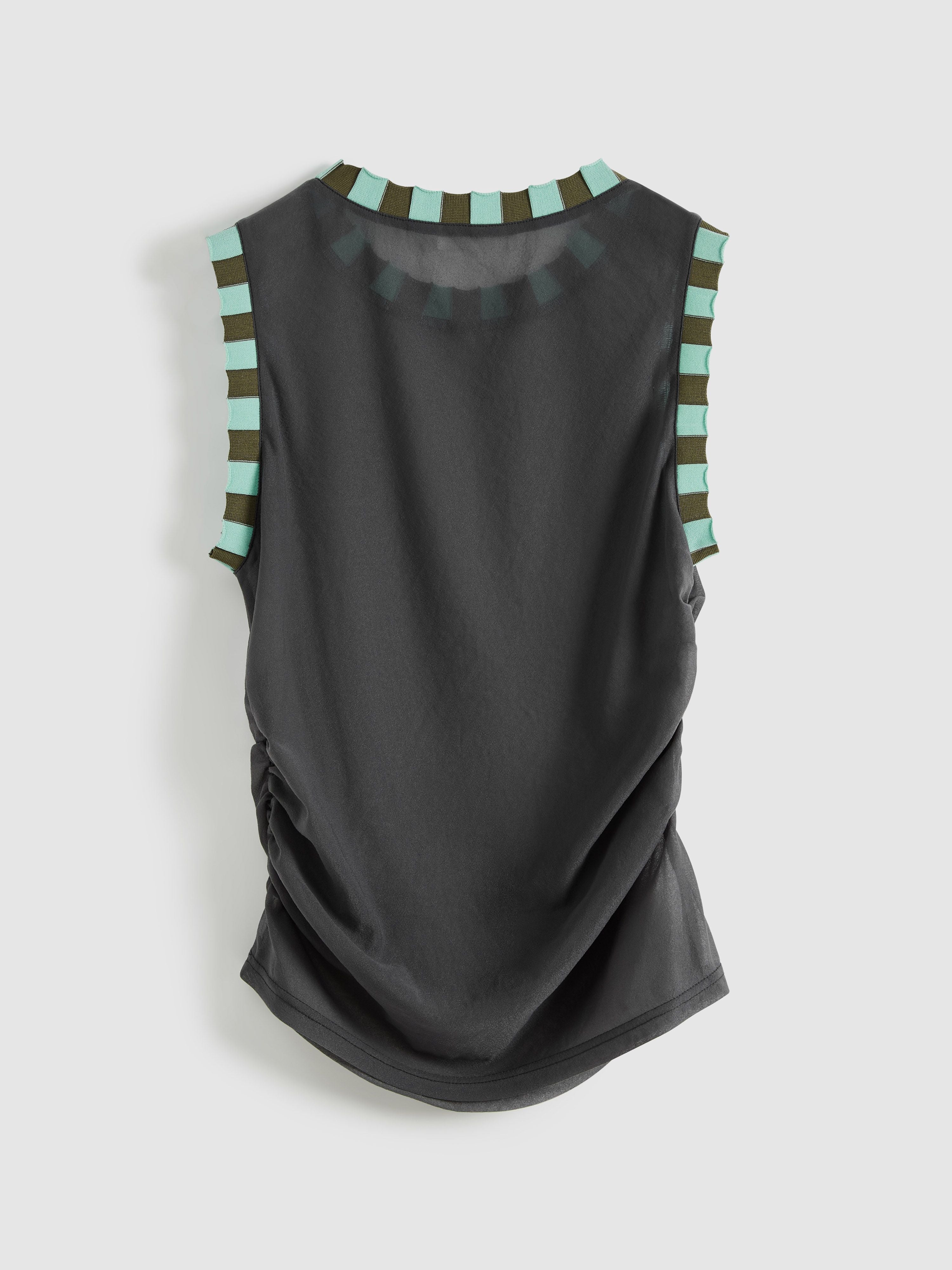Colorblock Gathered Tank Top - 8
