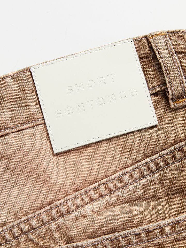 Distressed Washed Denim Miniskirt - 6
