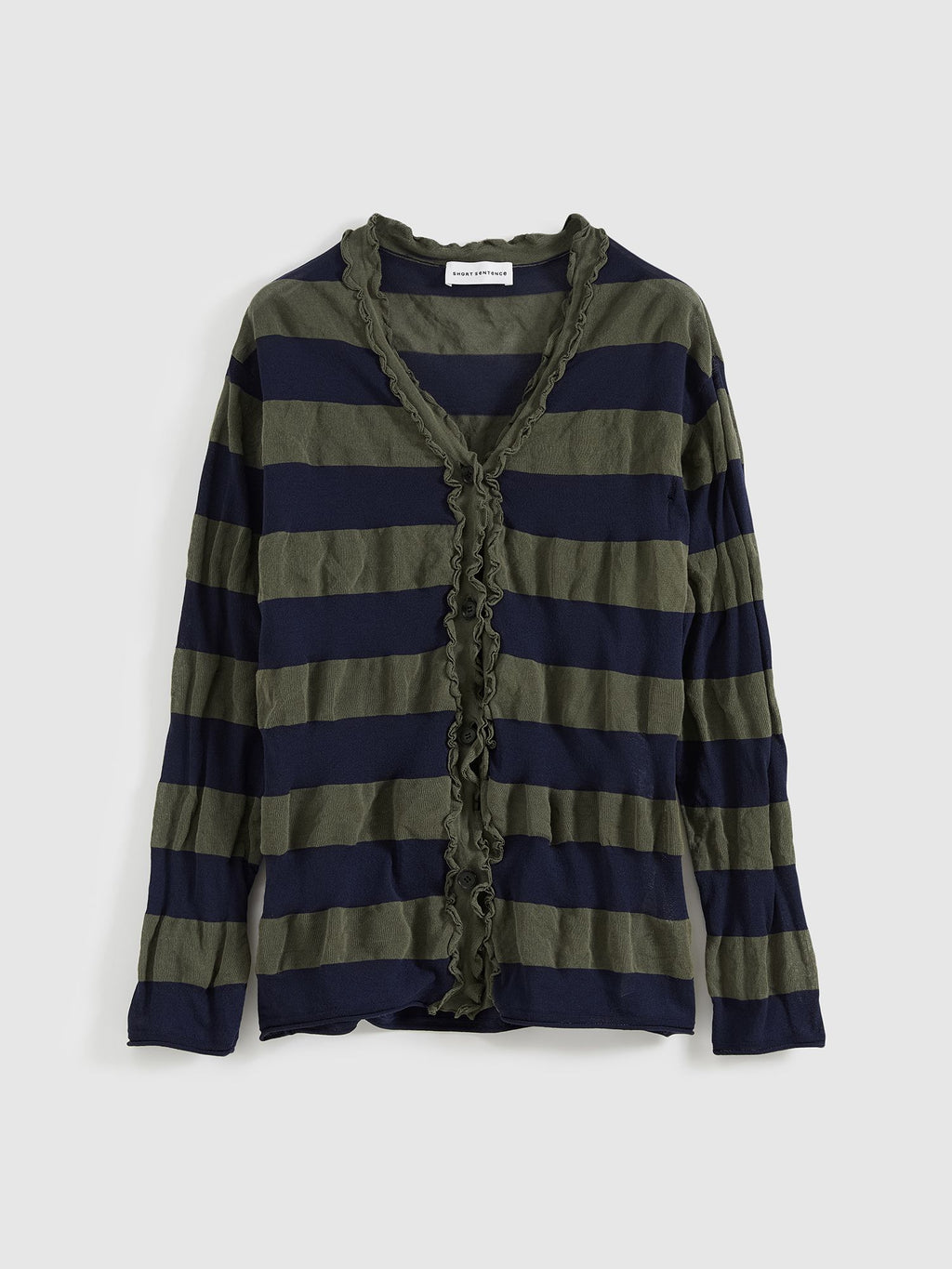 Crinkle Striped Cardigan - 6