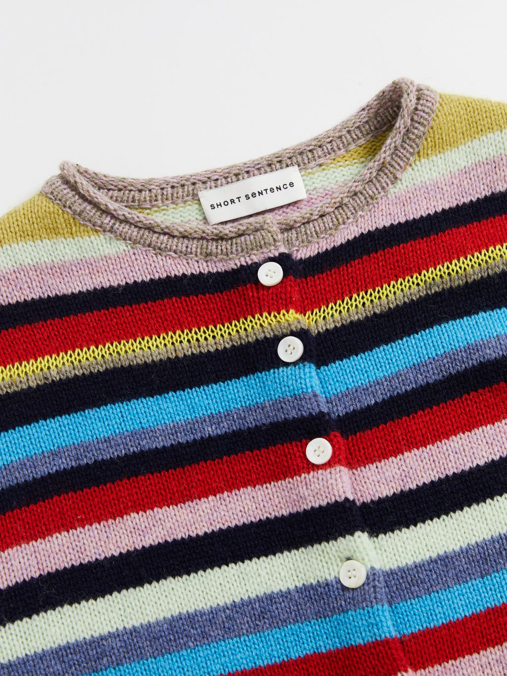 Striped Multi-Button Knit Vest - 4