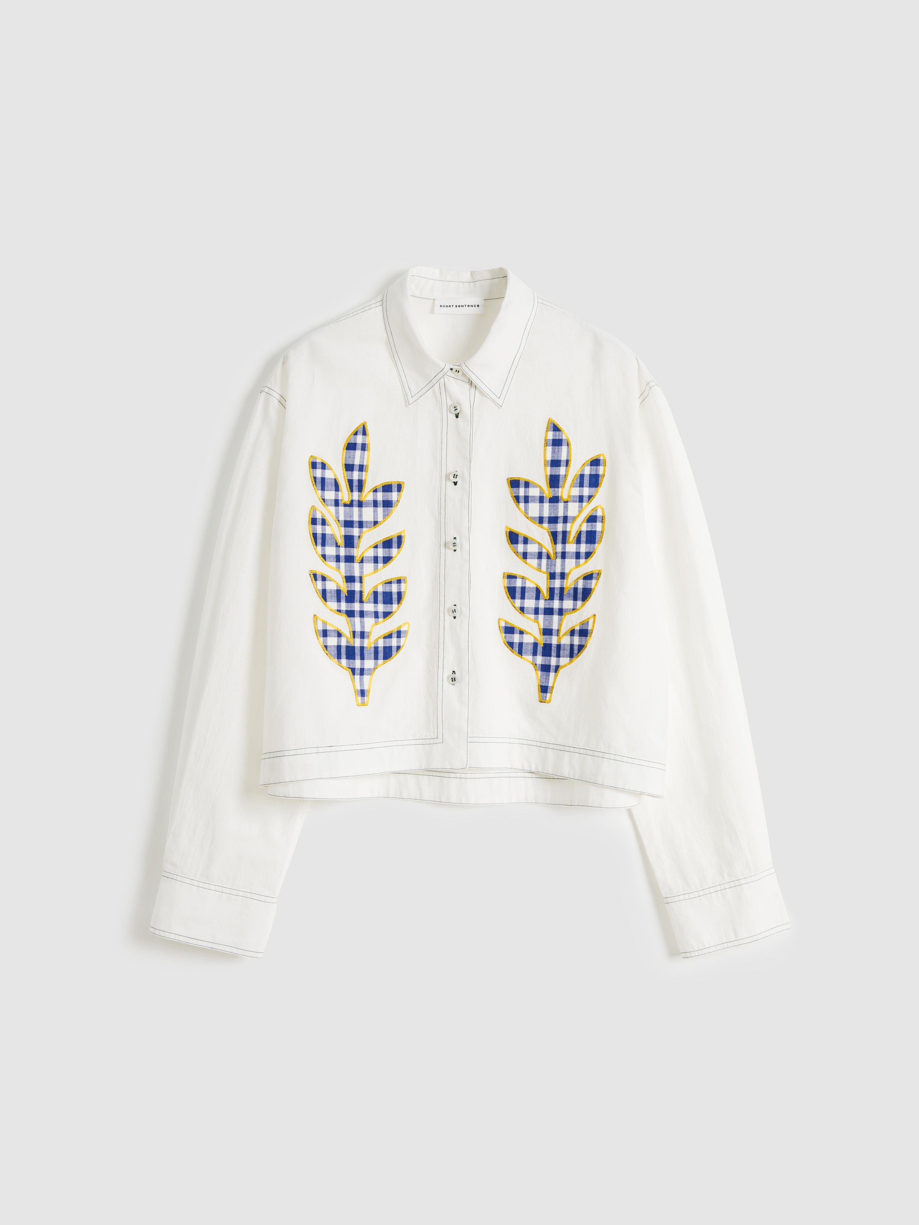 Appliqué Cropped Blouse - 7