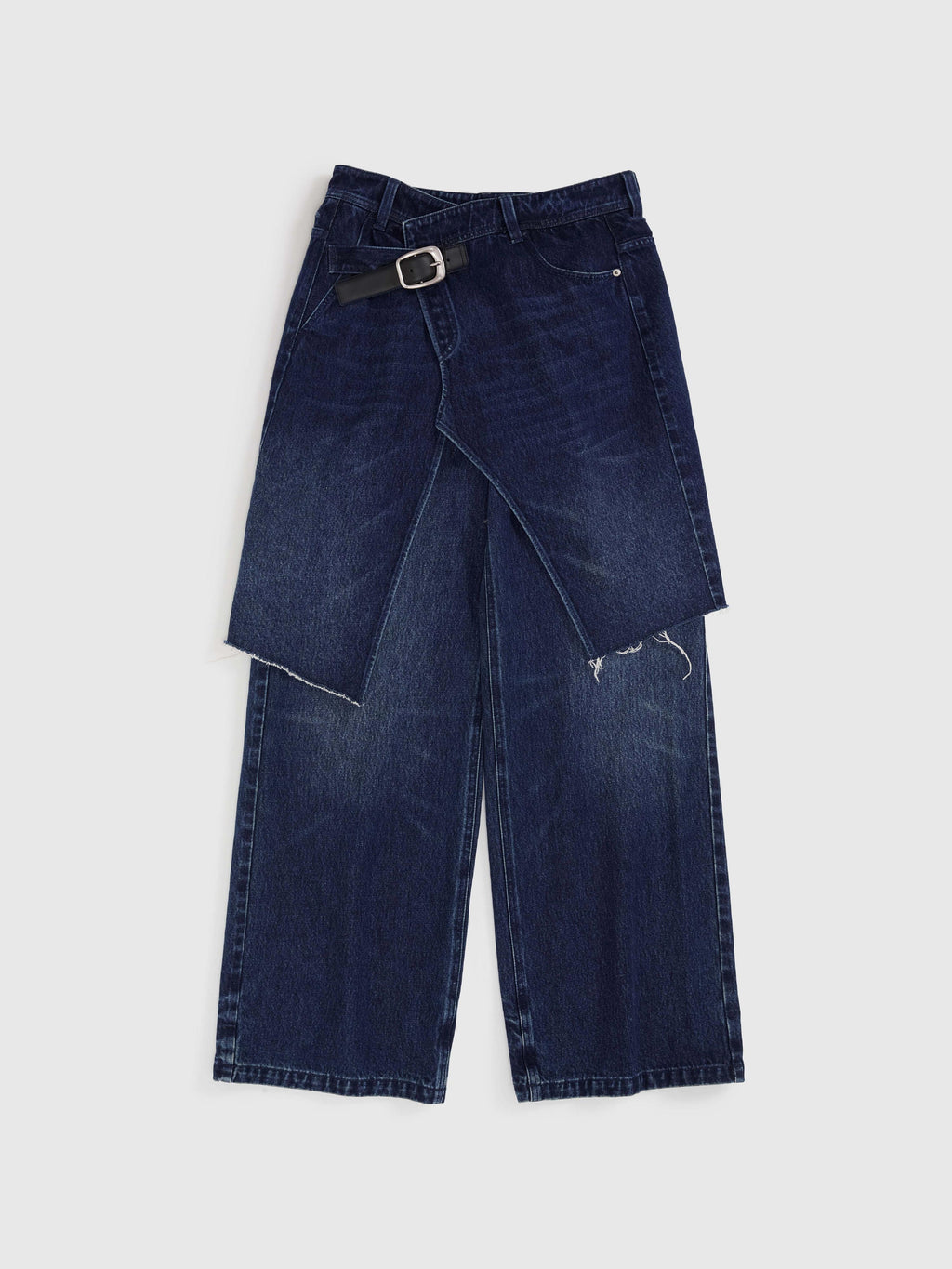 Buckled Denim Culottes - 8