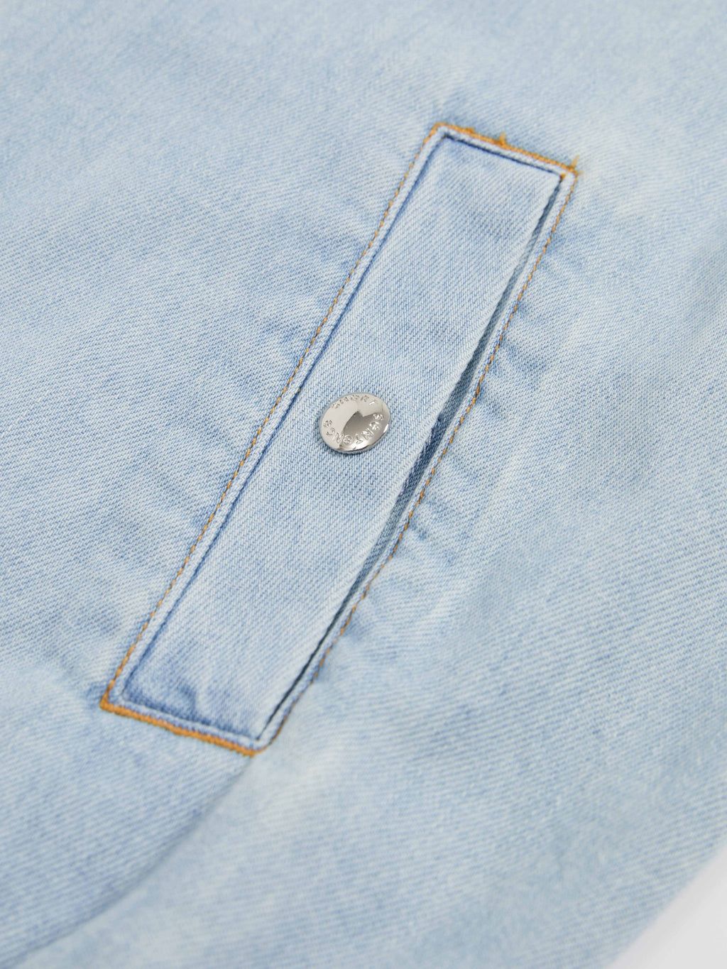 Ruffled Collar Tencel Denim Jacket - 7