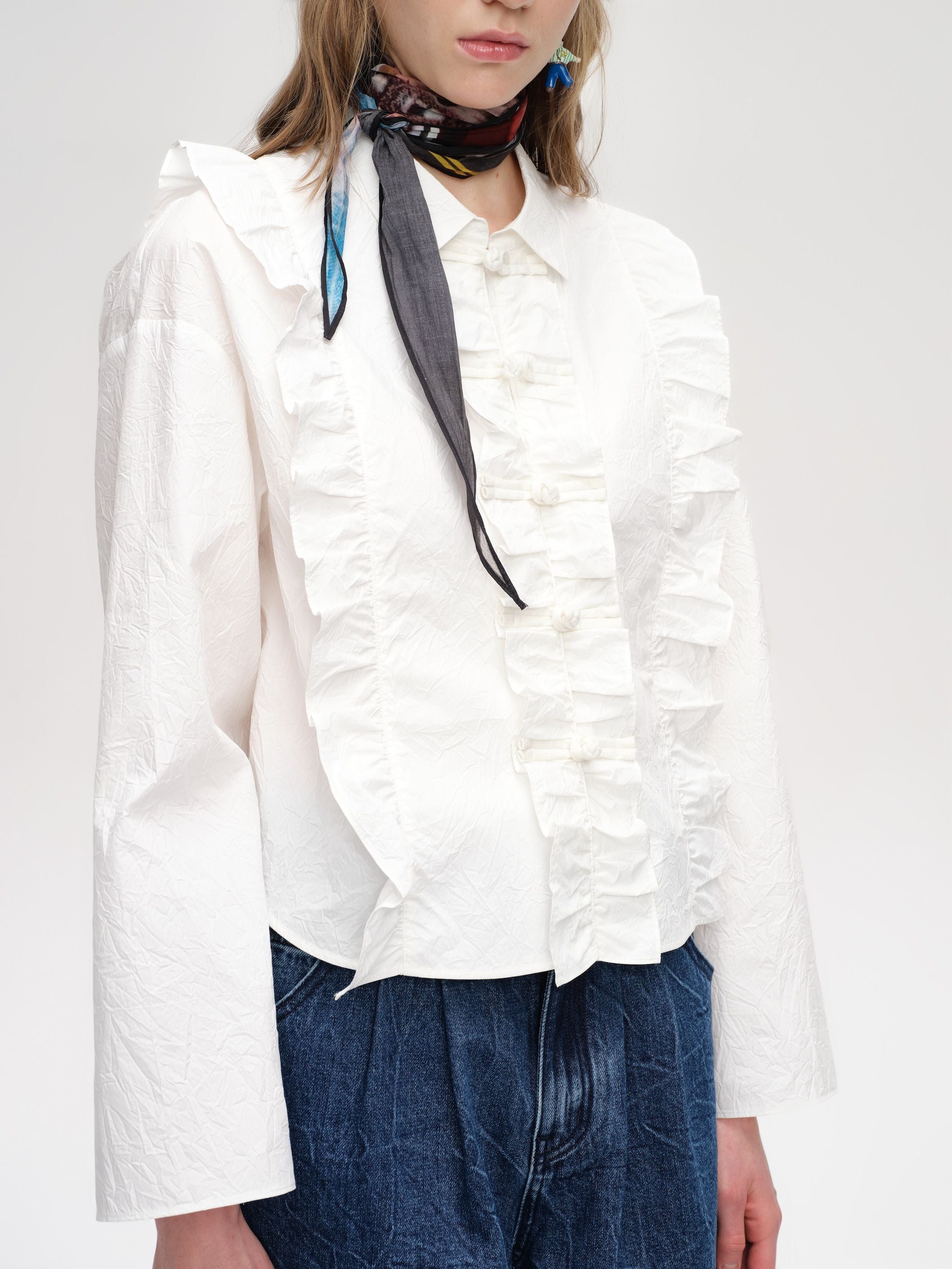 Wrinkled Button-Up Shirt - 2