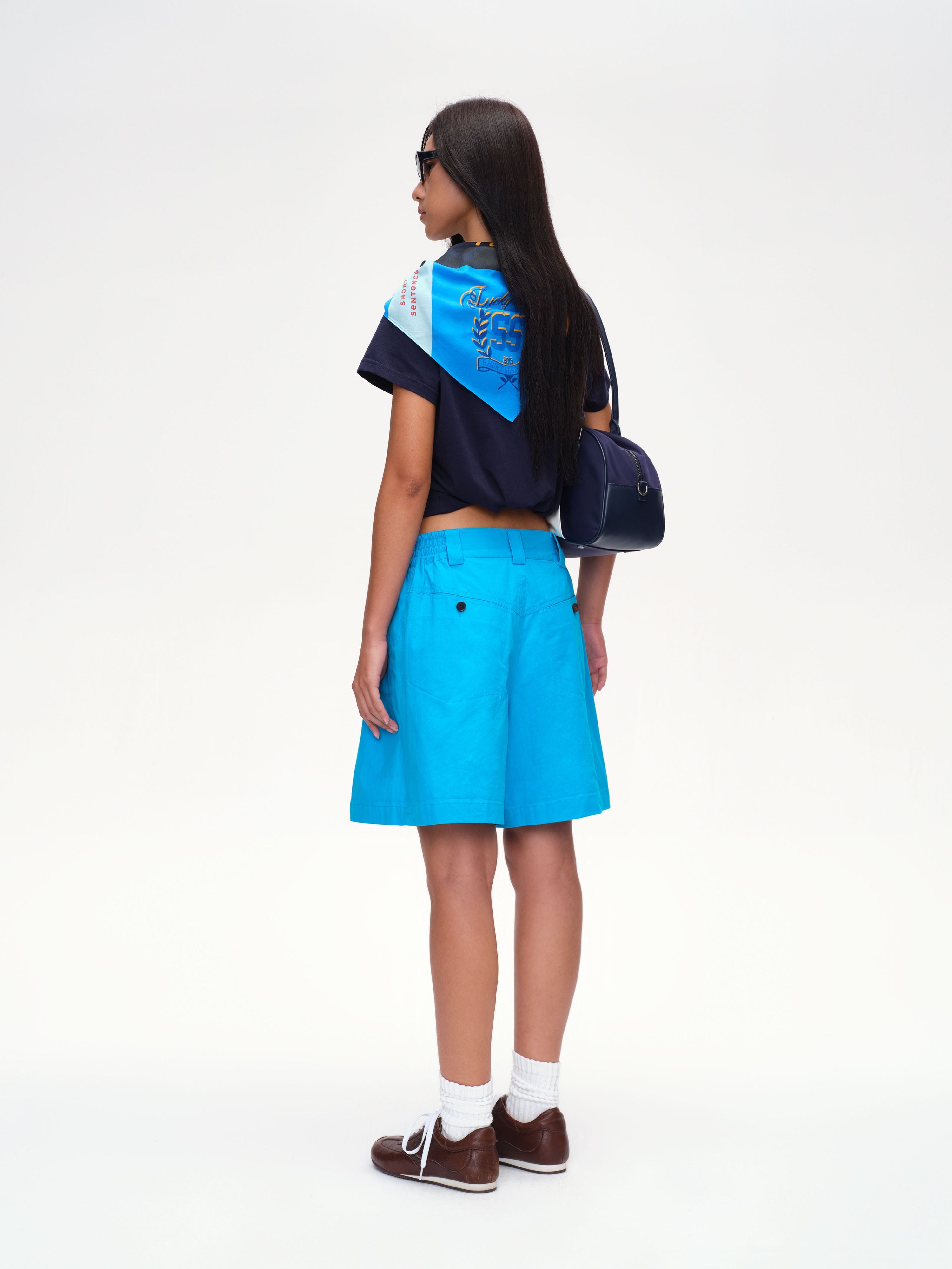 Pleated Elastic-waist Shorts - 4