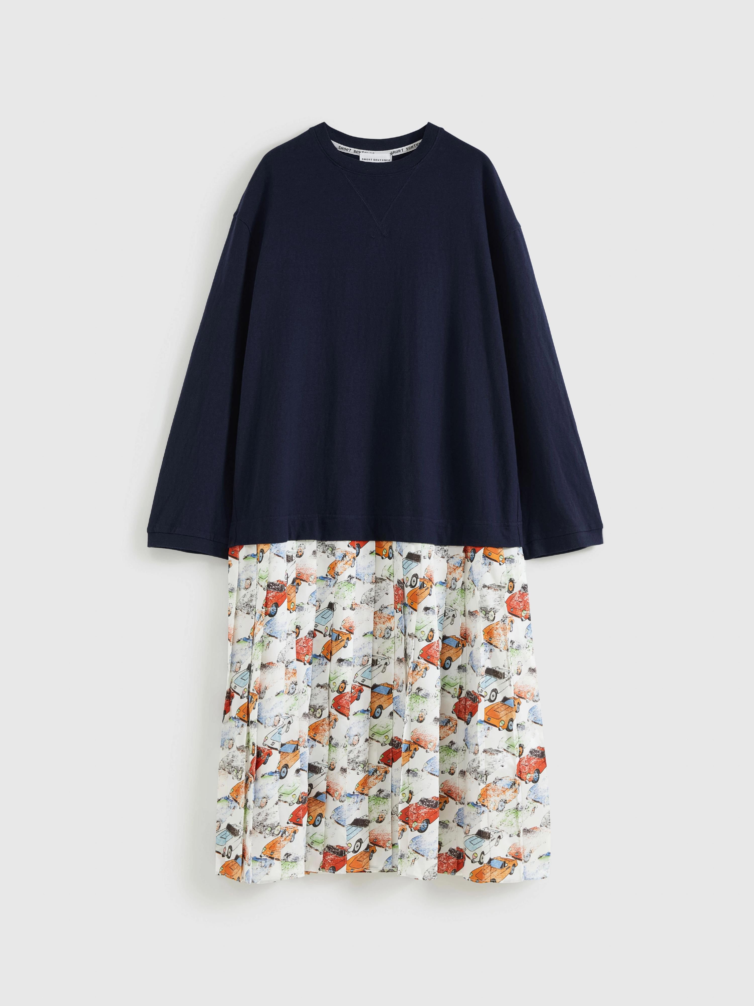 Car‑Print Paneled Dress - 8