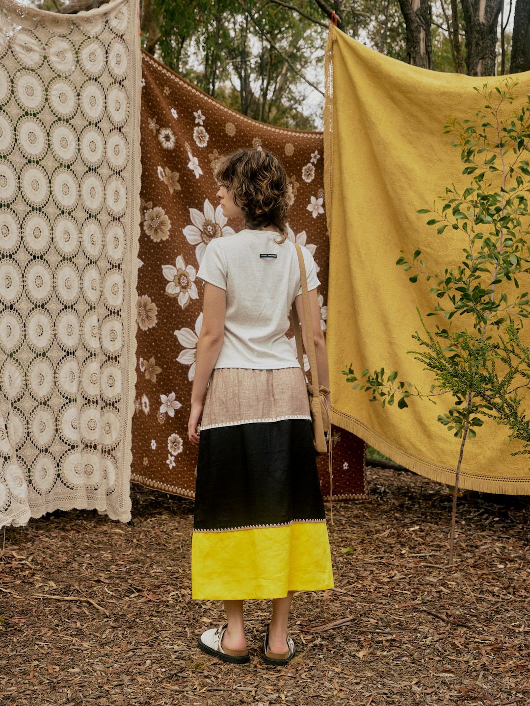 Colorblock A-line Midi Skirt - 2