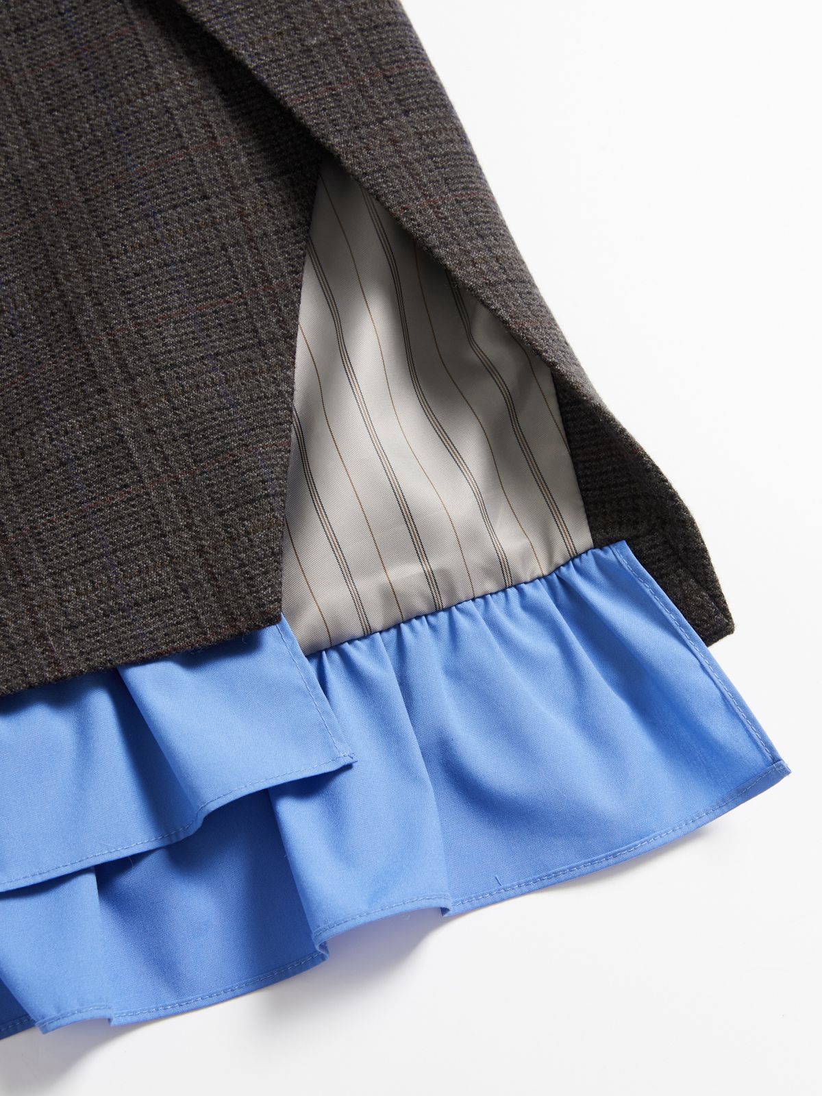 Ruffled Check Midi Skirt - 5