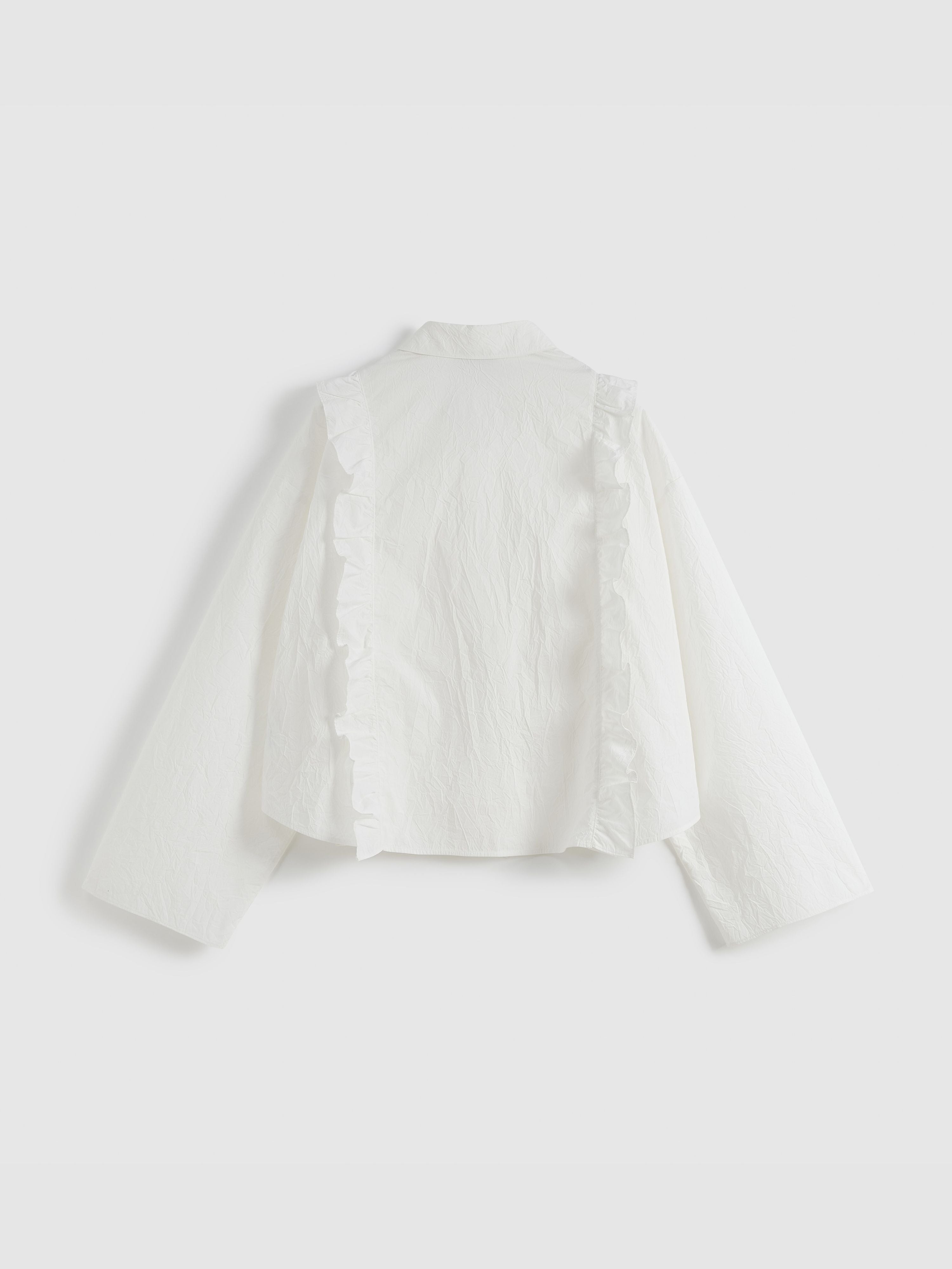 Wrinkled Button-Up Shirt - 9