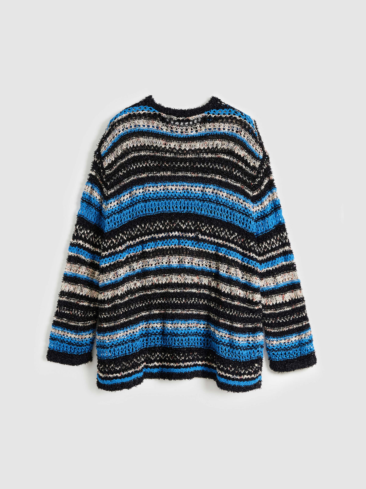 Loose Multicolor Long-Sleeve Sweater - 8
